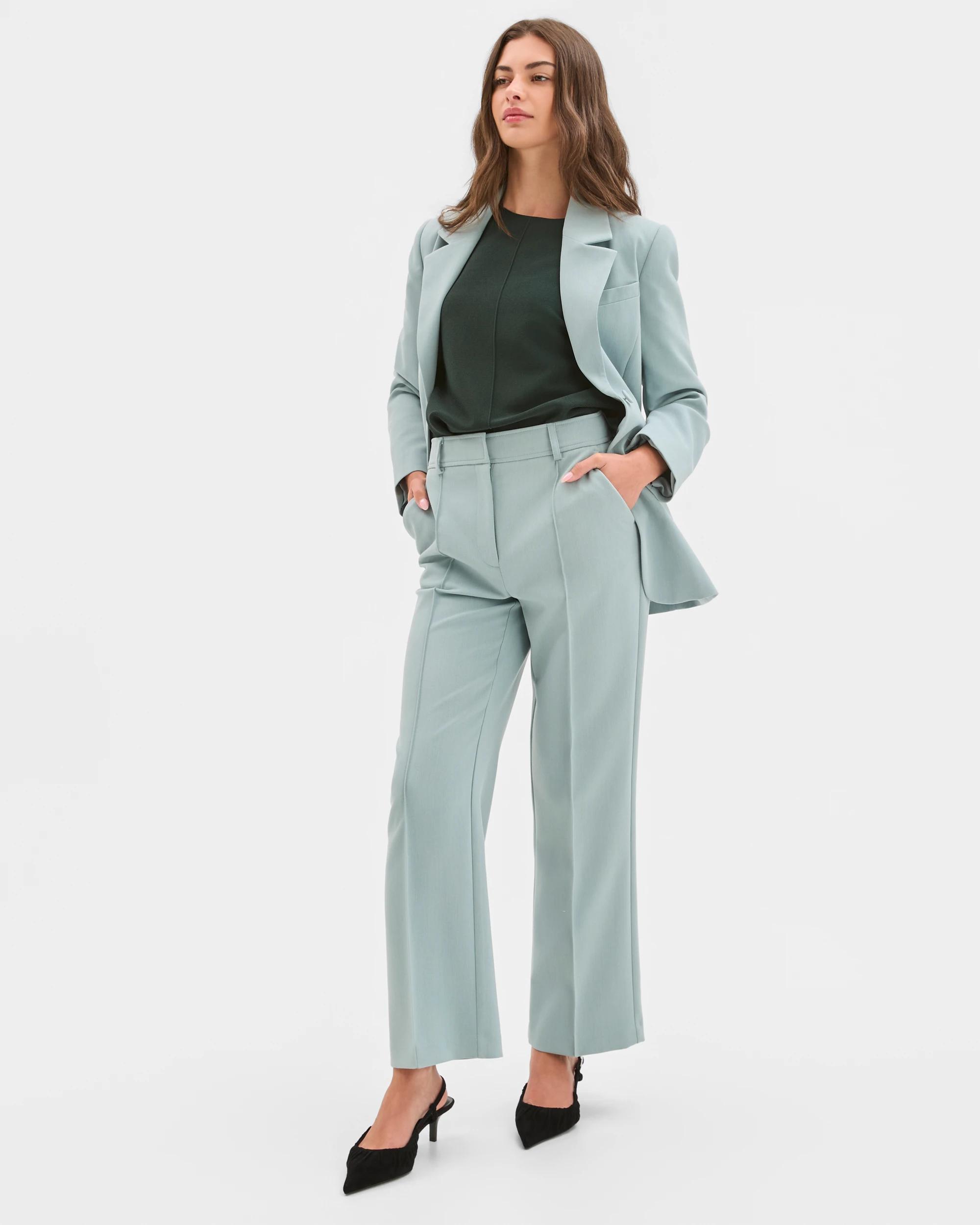 1 Target Petites Petites Straight Leg Pintuck Pants SLATE, 1 of 6