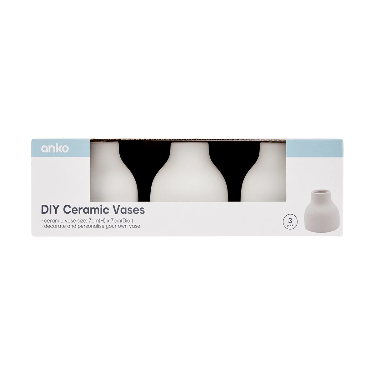 6 3 Pack DIY Ceramic Vases, 6 of 6
