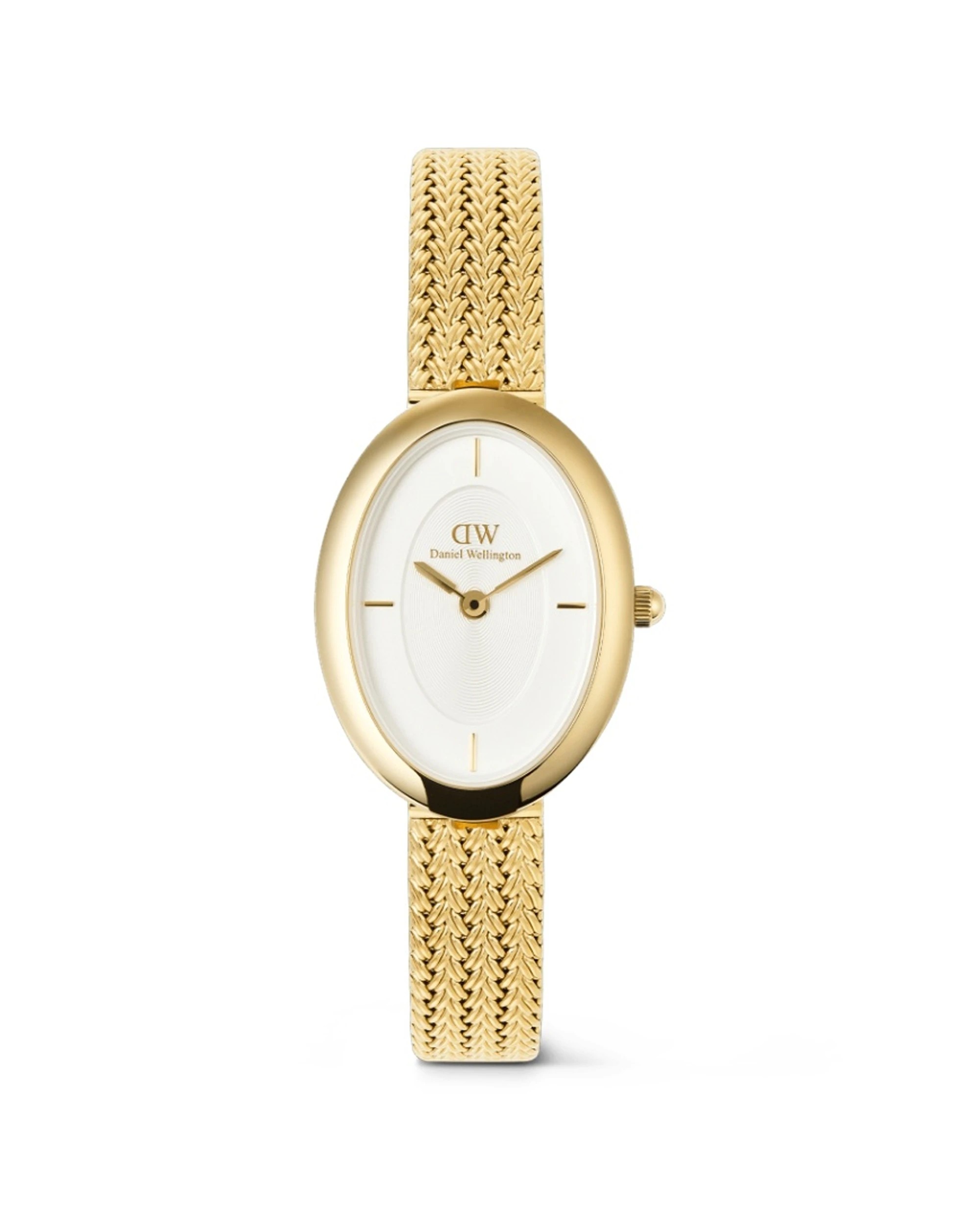 1 Daniel Wellington Juliette Braided Mesh White Sunray Gold Watch 20x26mm, 1 of 5