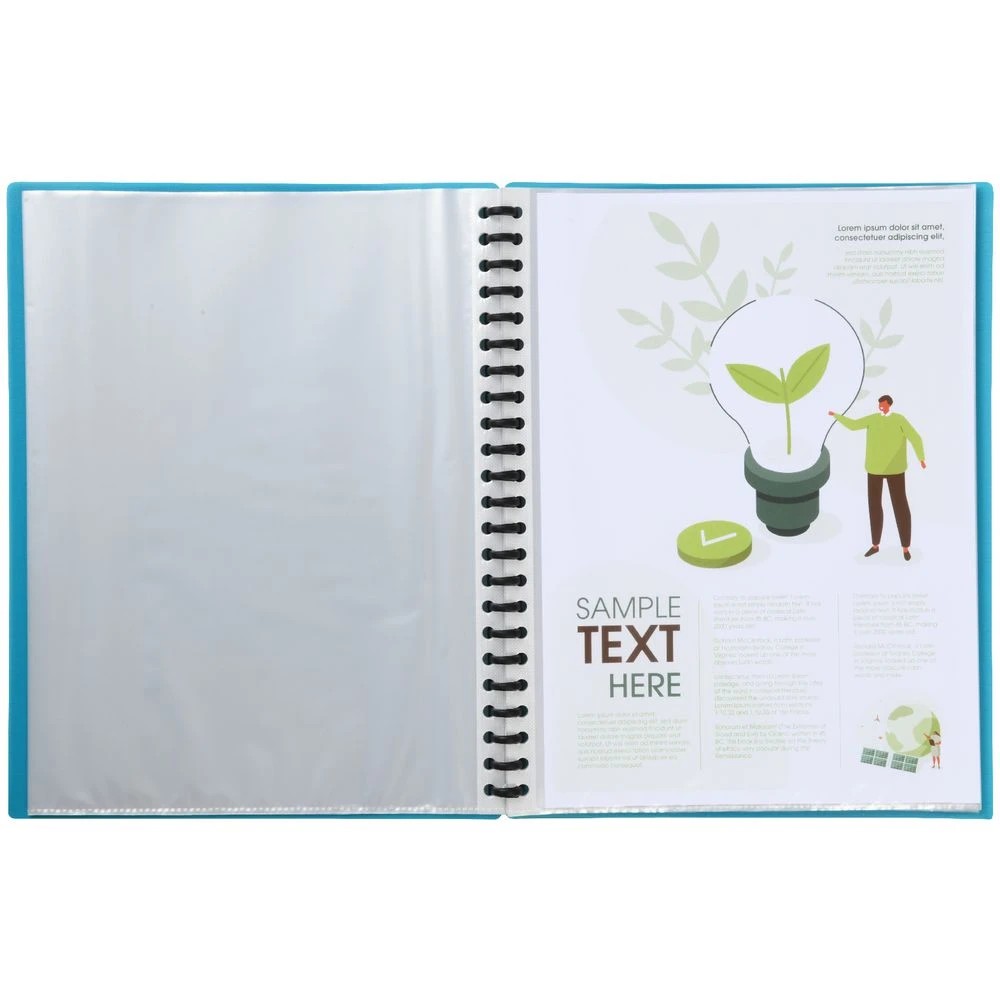 3 J.Burrows A4 Refillable Display Book 60 Pocket Teal, 3 of 3