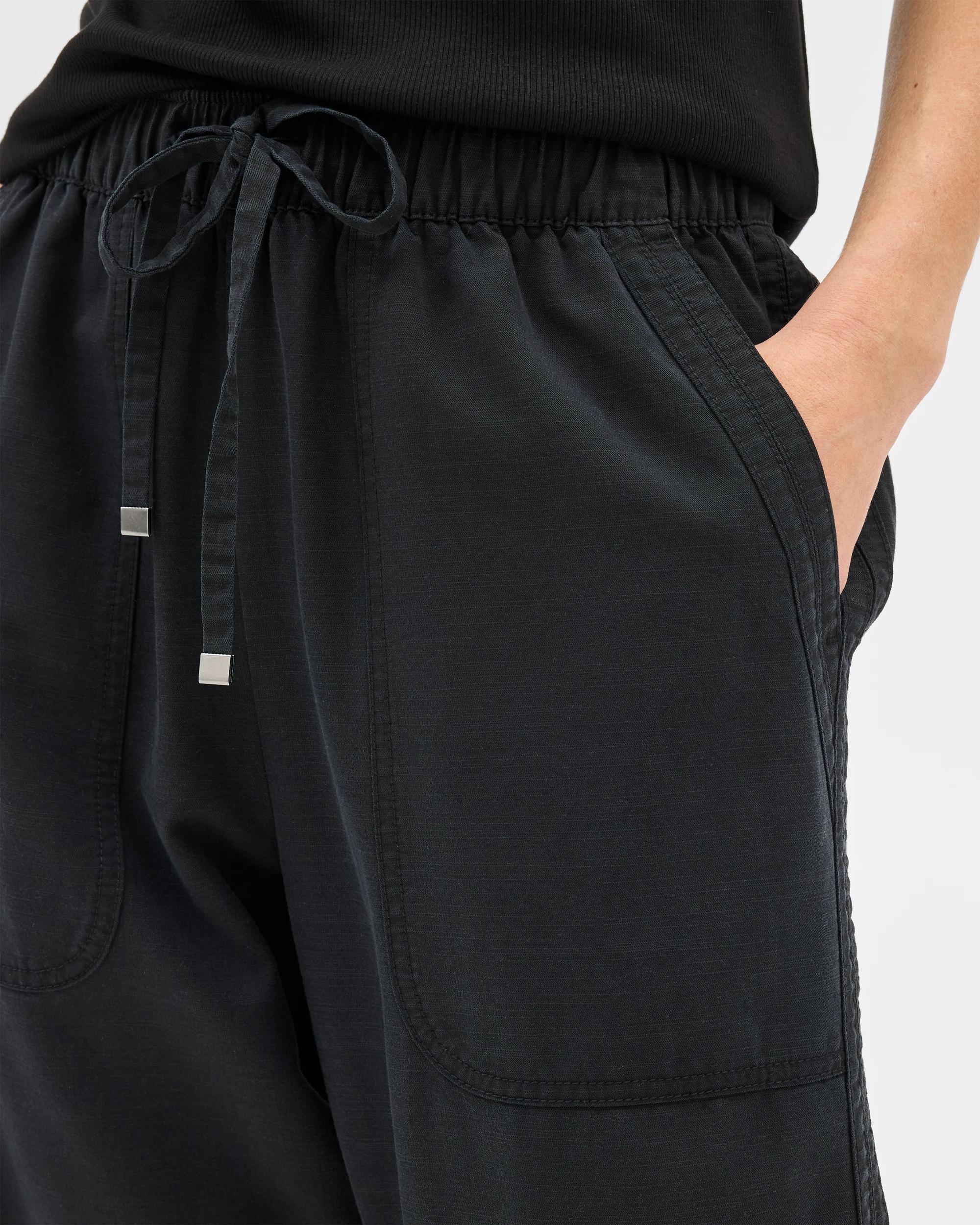 5 Target Straight Slub Pants BLACK, 5 of 7