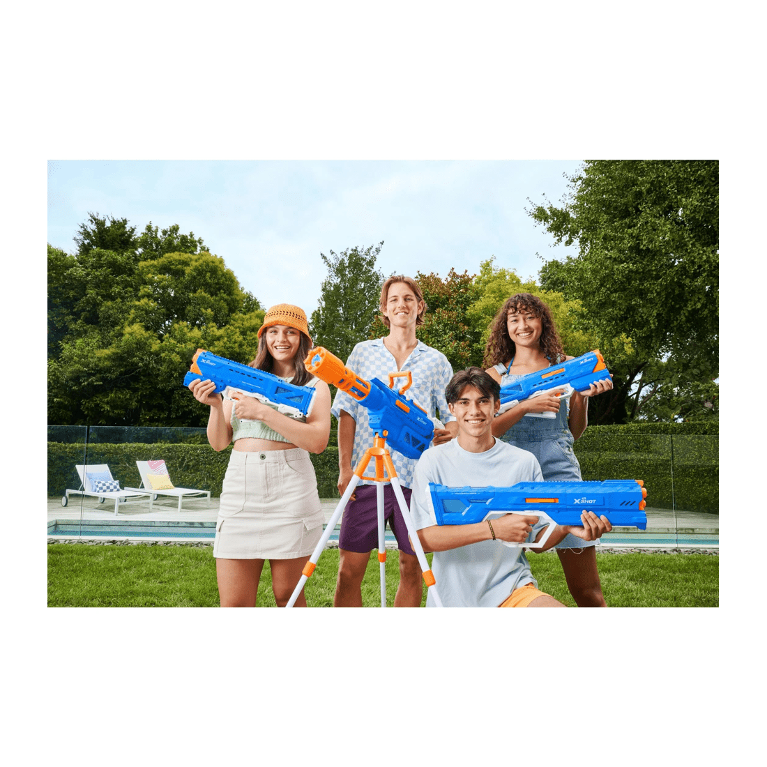 5 Xshot Water Gatling Motor Soaker By Zuru. - Blue, 5 of 7