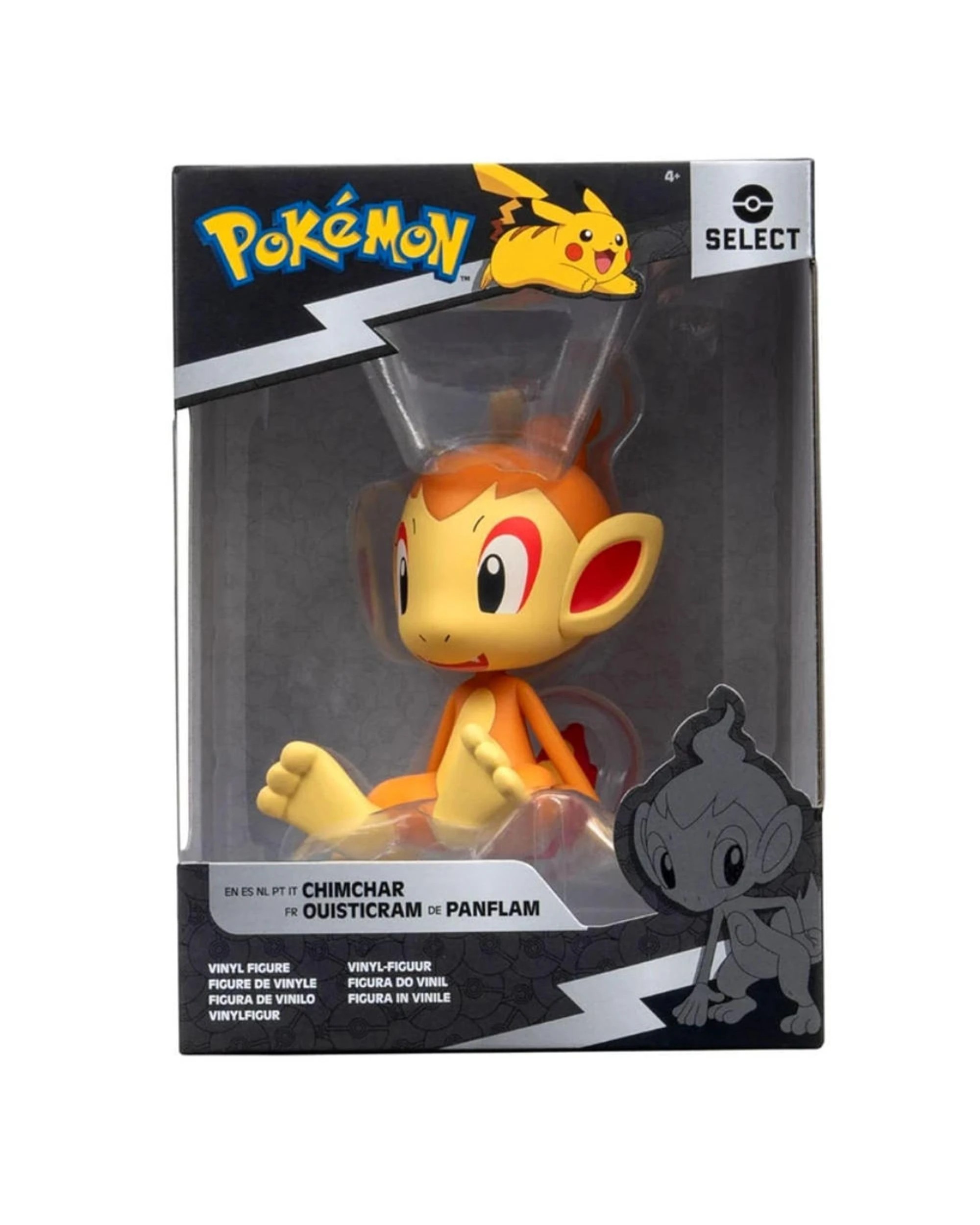 1 Pokemon Select Chimchar 4 inch Vinyl Figure, 1 of 5