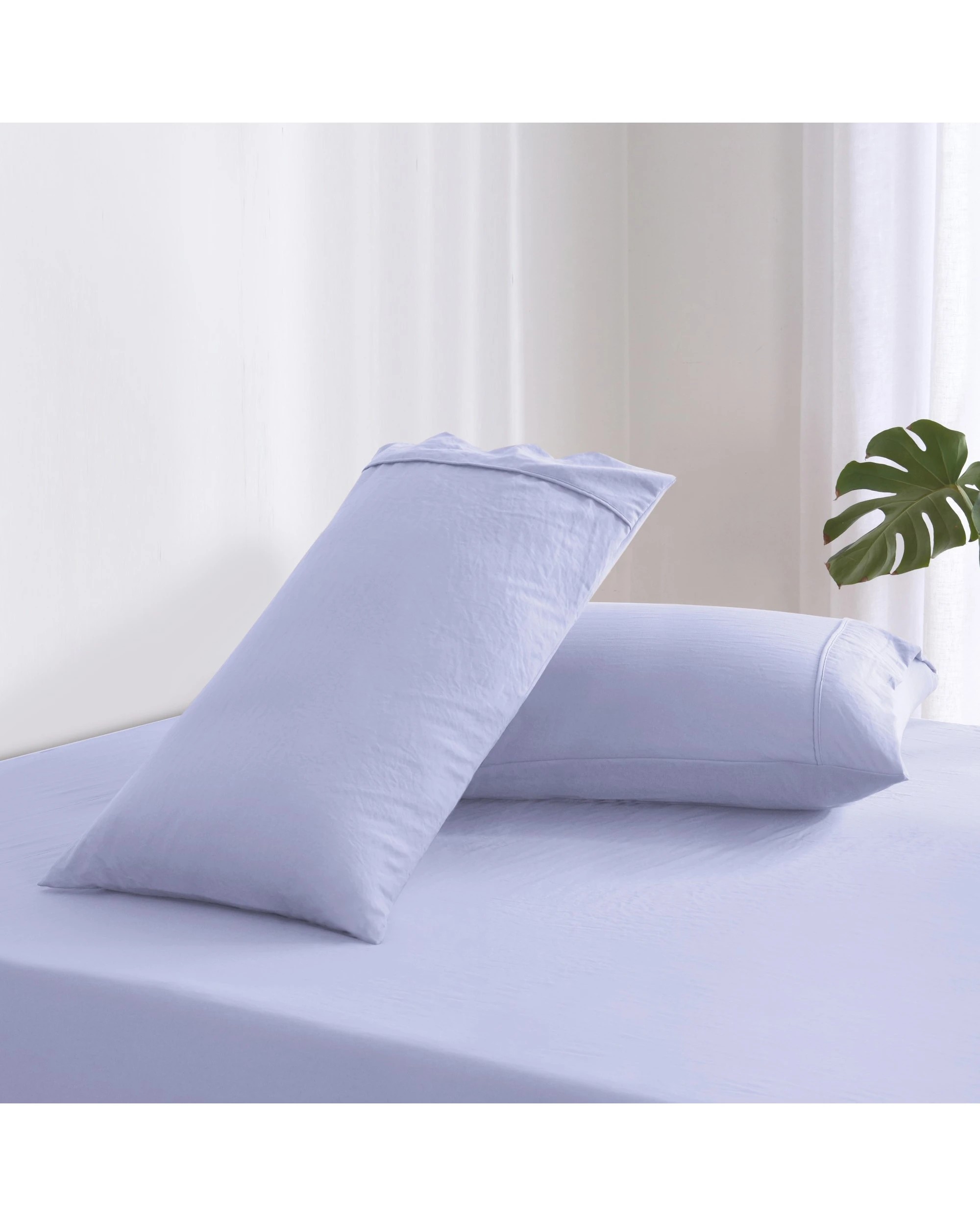 2 Dreamaker Superfine Washed Microfibre King Pillowcase Twin Pack - Lilac, 2 of 6