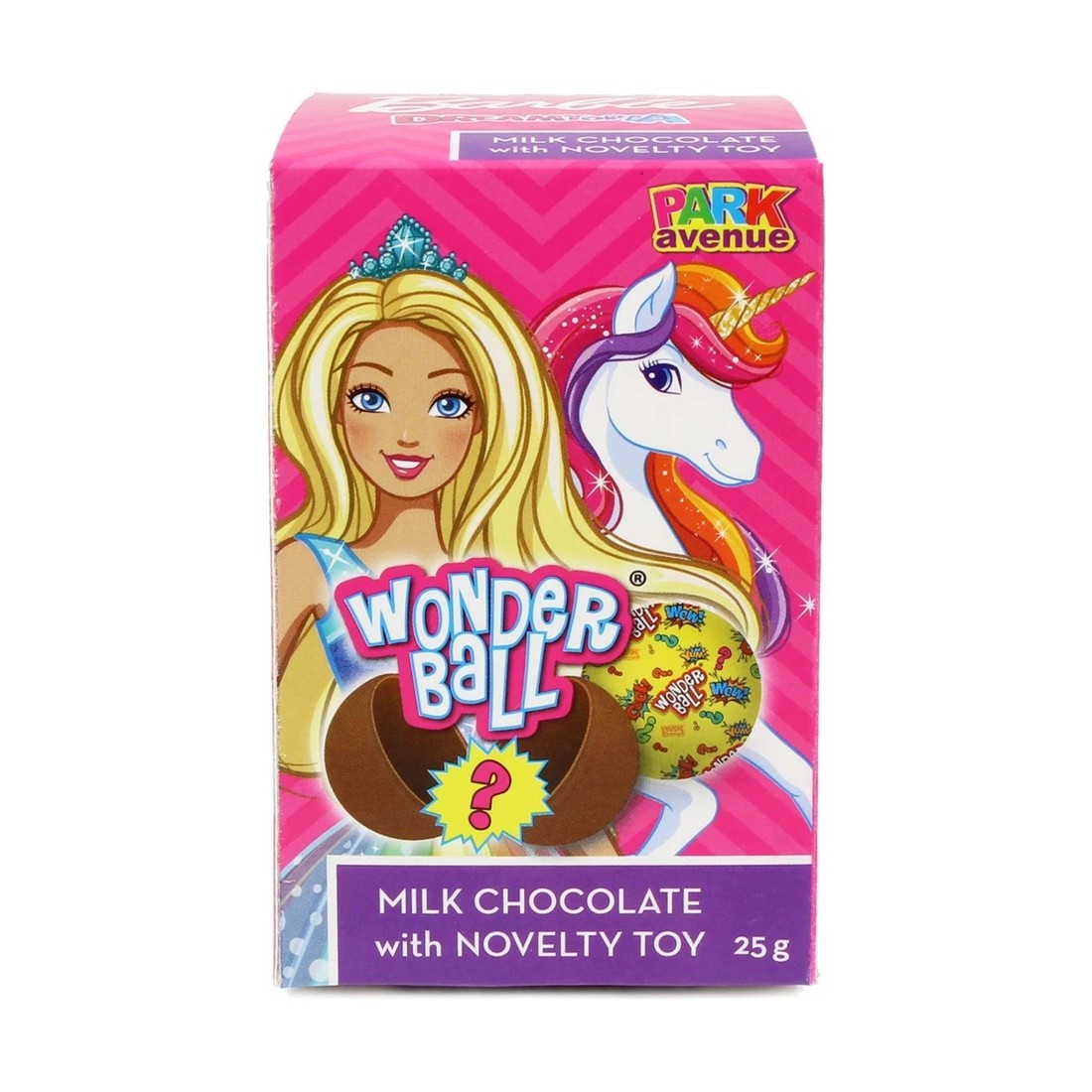 1 Park Avenue Barbie Wonderball Milk Chocolate With Novelty Toy 25g, 1 of 2