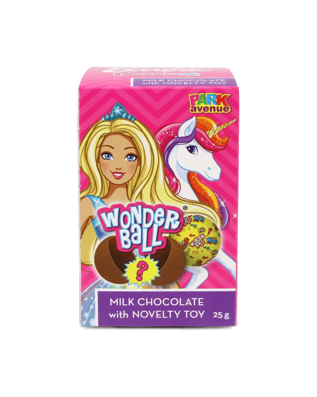 Park Avenue Barbie Wonderball Milk Chocolate With Novelty Toy