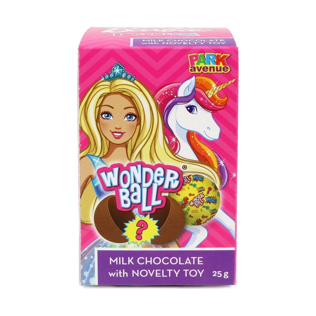 1 Park Avenue Barbie Wonderball Milk Chocolate With Novelty Toy 25g, 1 of 2
