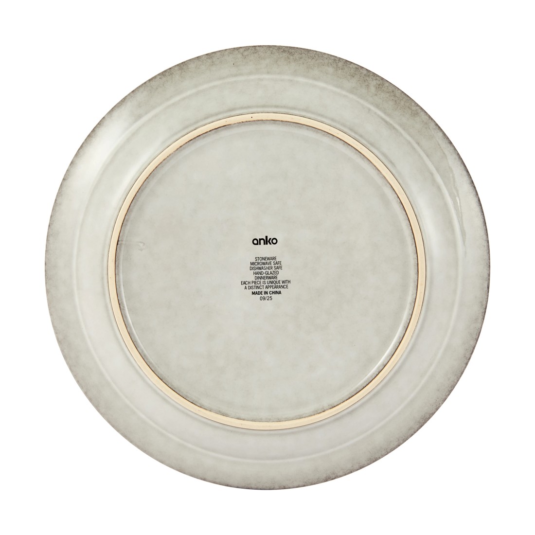 4 Grey Rim Dinner Plate, 4 of 4