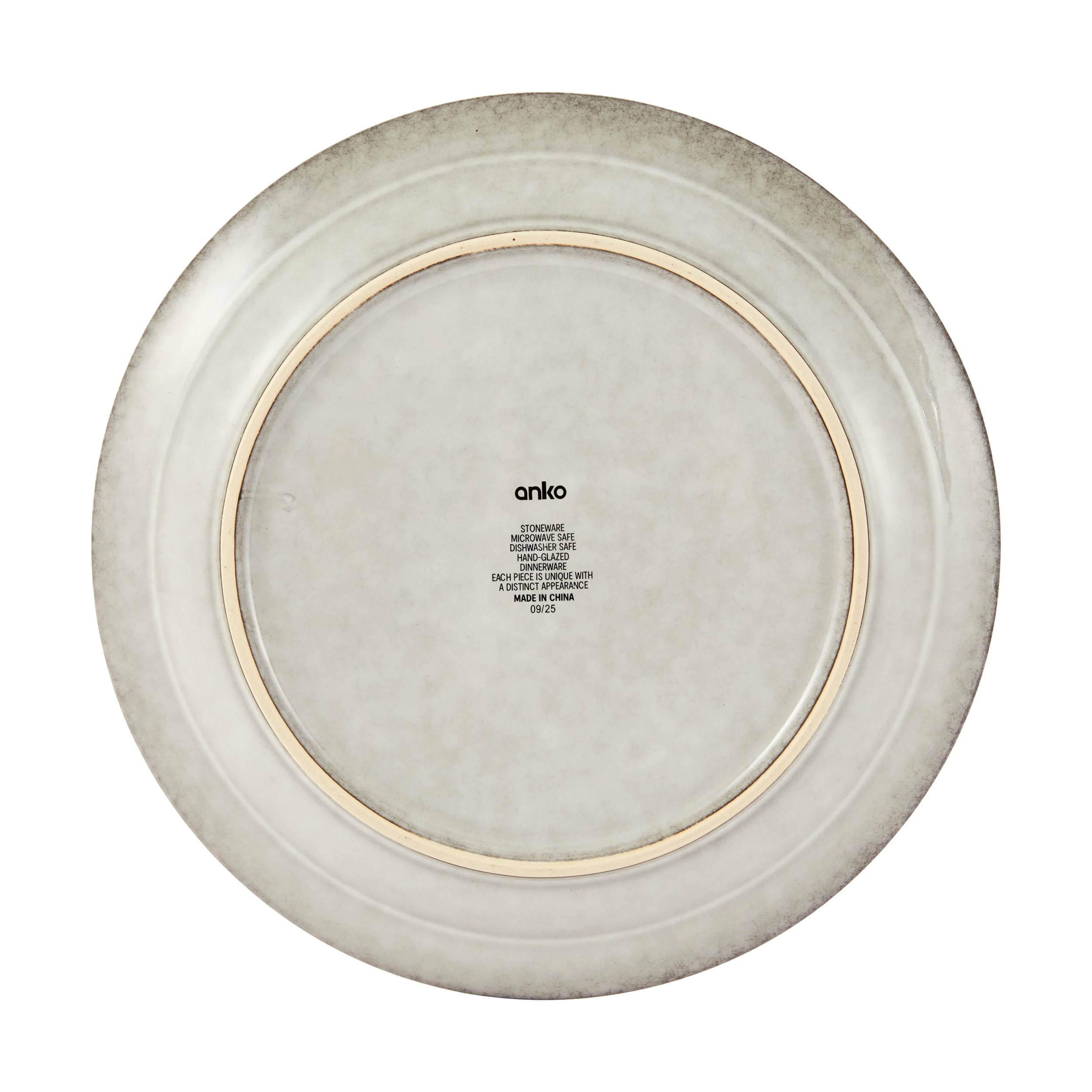 4 Grey Rim Dinner Plate, 4 of 4