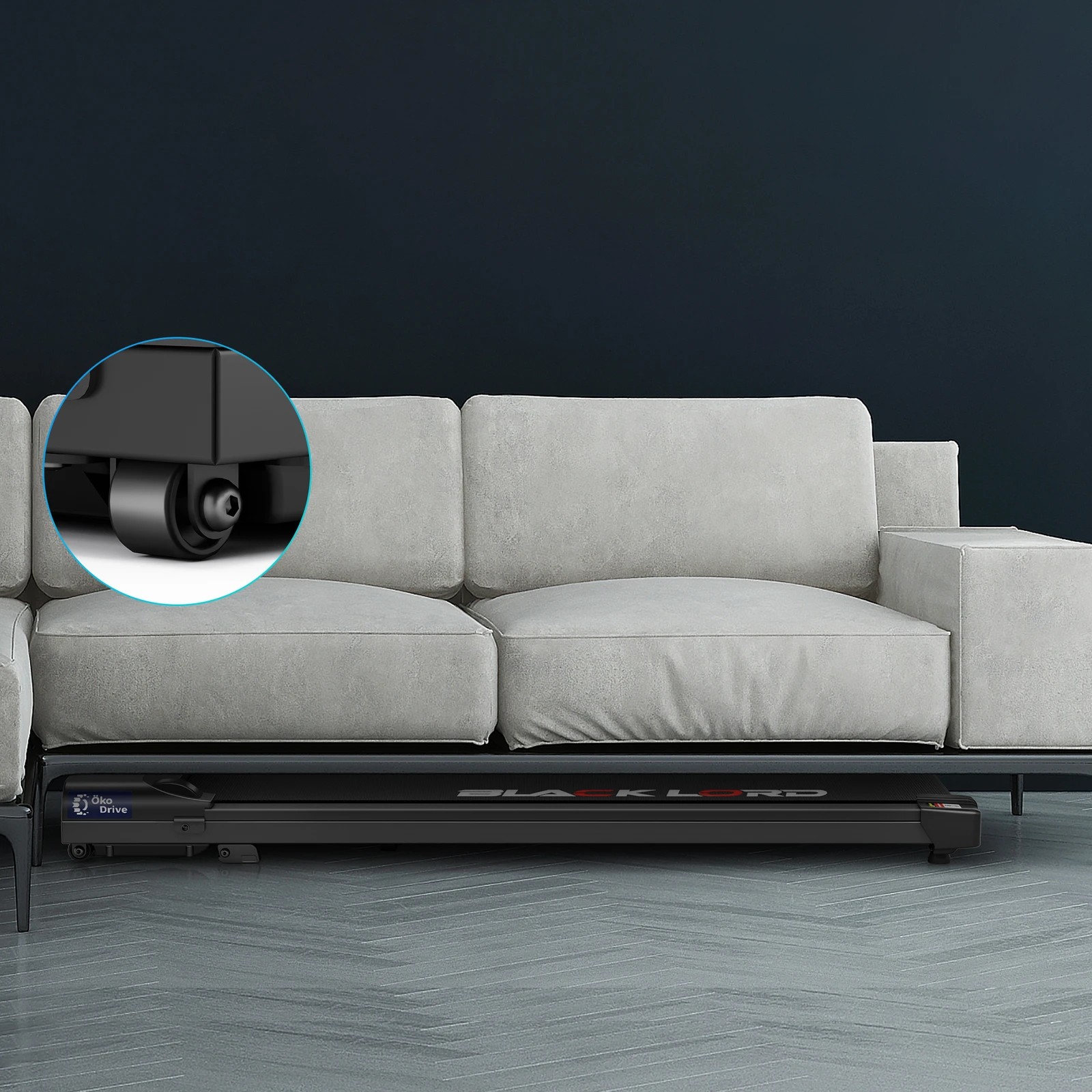 8 Black Lord Treadmill Electric Walking Pad Under Desk Home Gym Incline - Black, 8 of 10