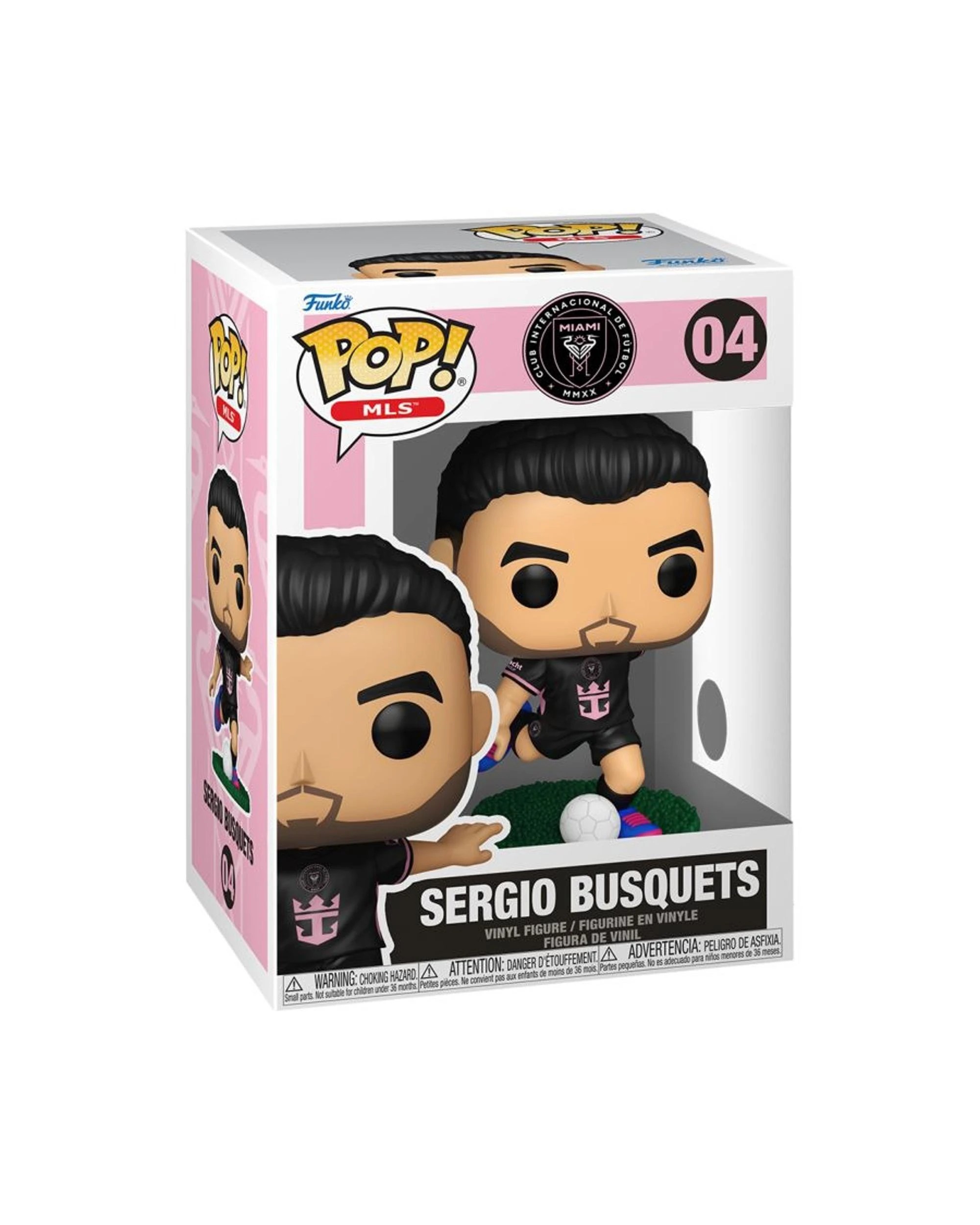 3 MLS Soccer Inter Miami Sergio Busquets - Away -  Funko POP! Vinyl, 3 of 3