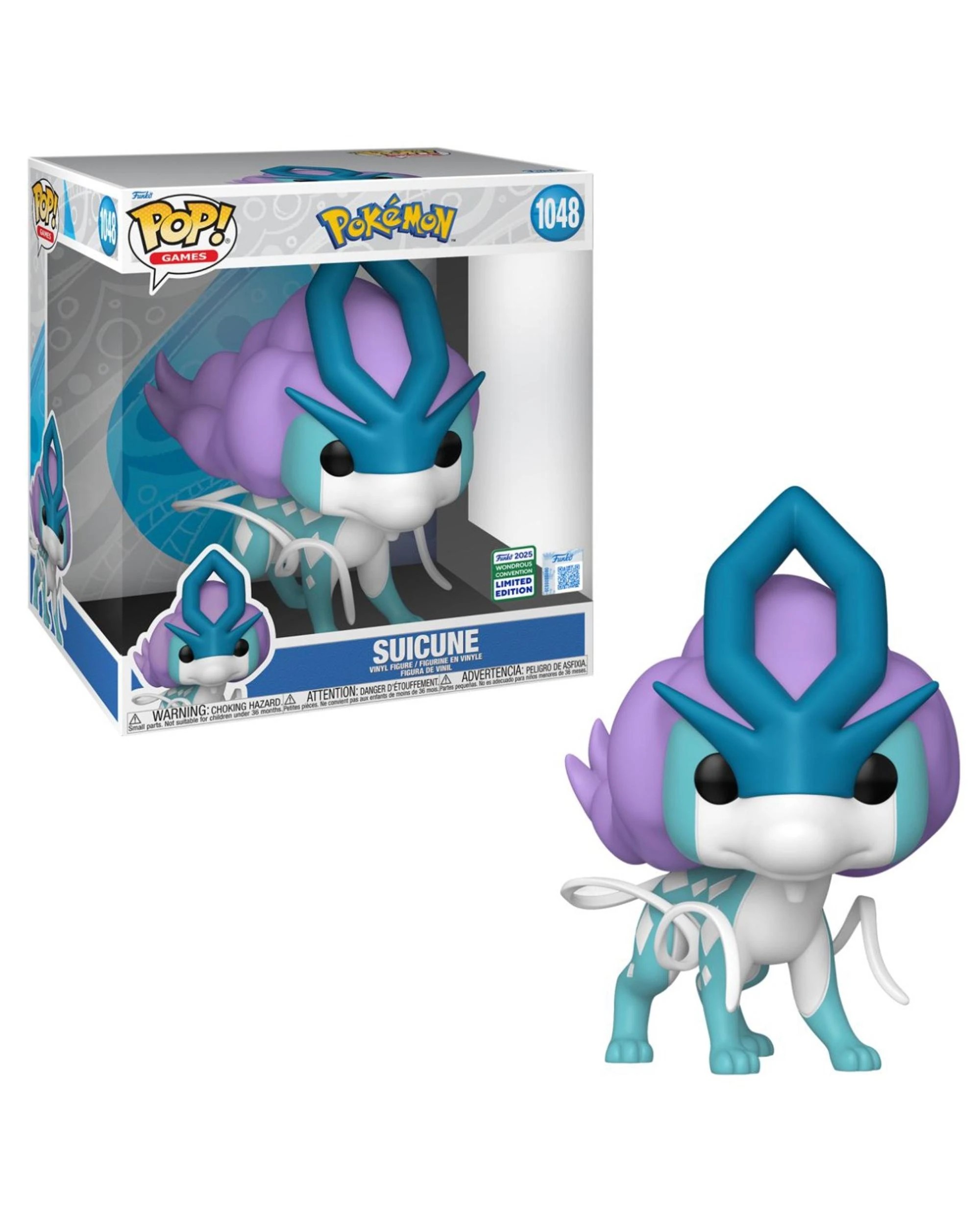 1 Pokemon Suicune 2025 Wondrous Convention Exclusive 10 inch Funko POP! Vinyl, 1 of 3