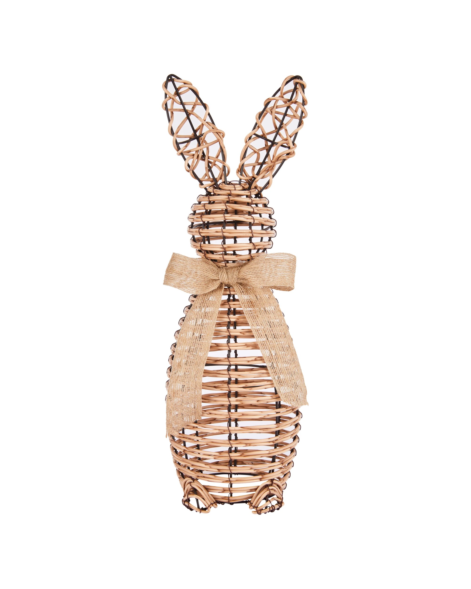 1 Large Faux Rattan Bunny, 1 of 4