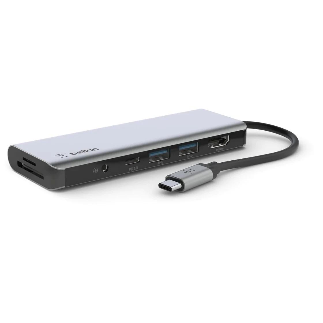 1 Belkin Connect USB-C 7-in-1 Multiport Hub / Dock - Grey, 1 of 4