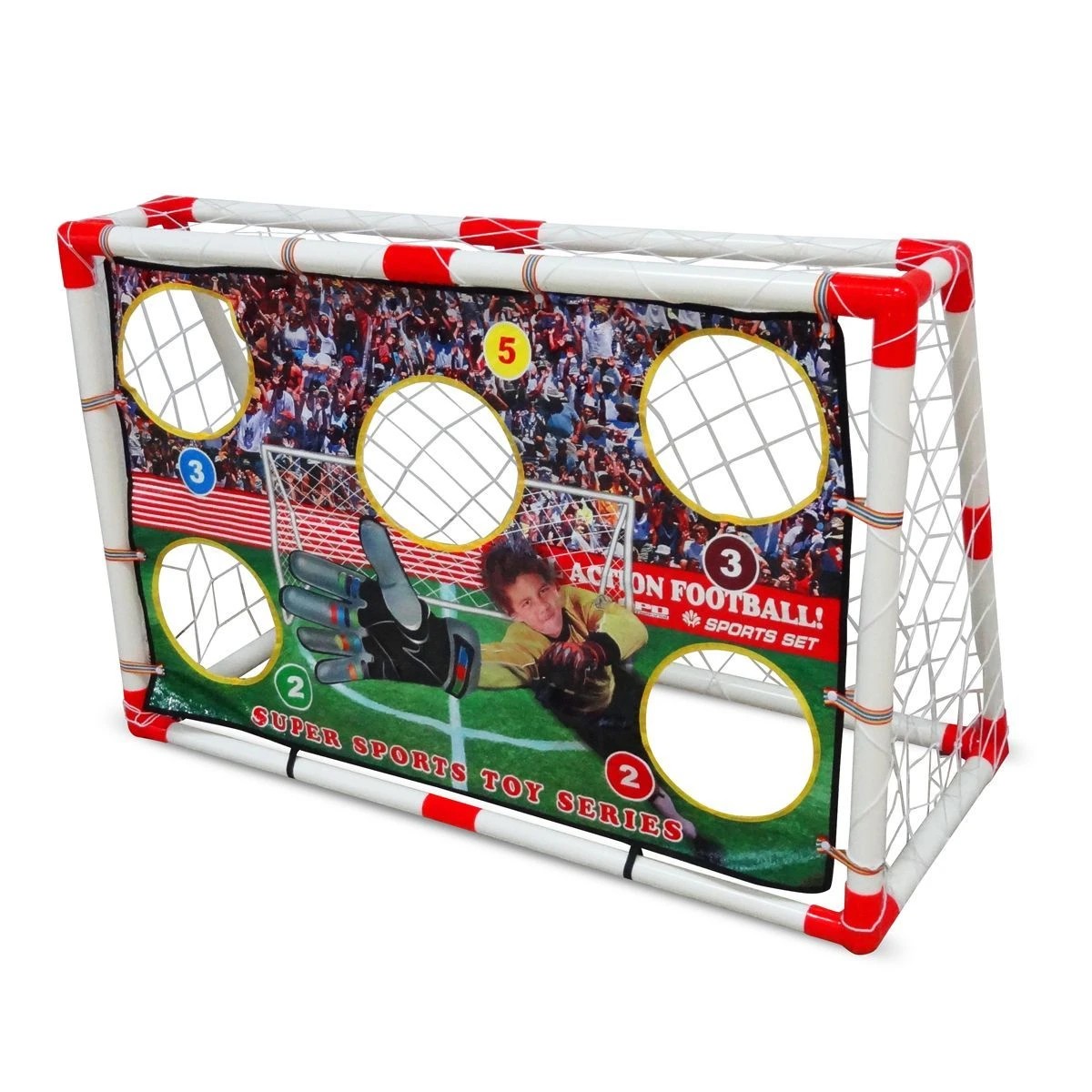1 AUSWAY Kids Soccer Goal Set with Ball & Pump, 1 of 10