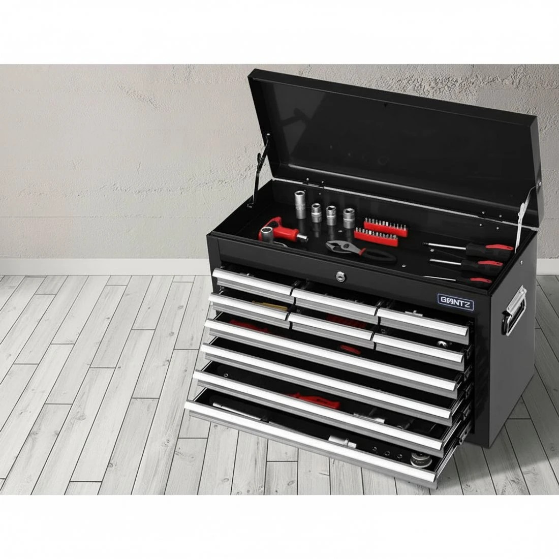 2 Giantz 10 Drawer Tool Box Cabinet Chest Toolbox Storage Garage Organiser - Multi, 2 of 5