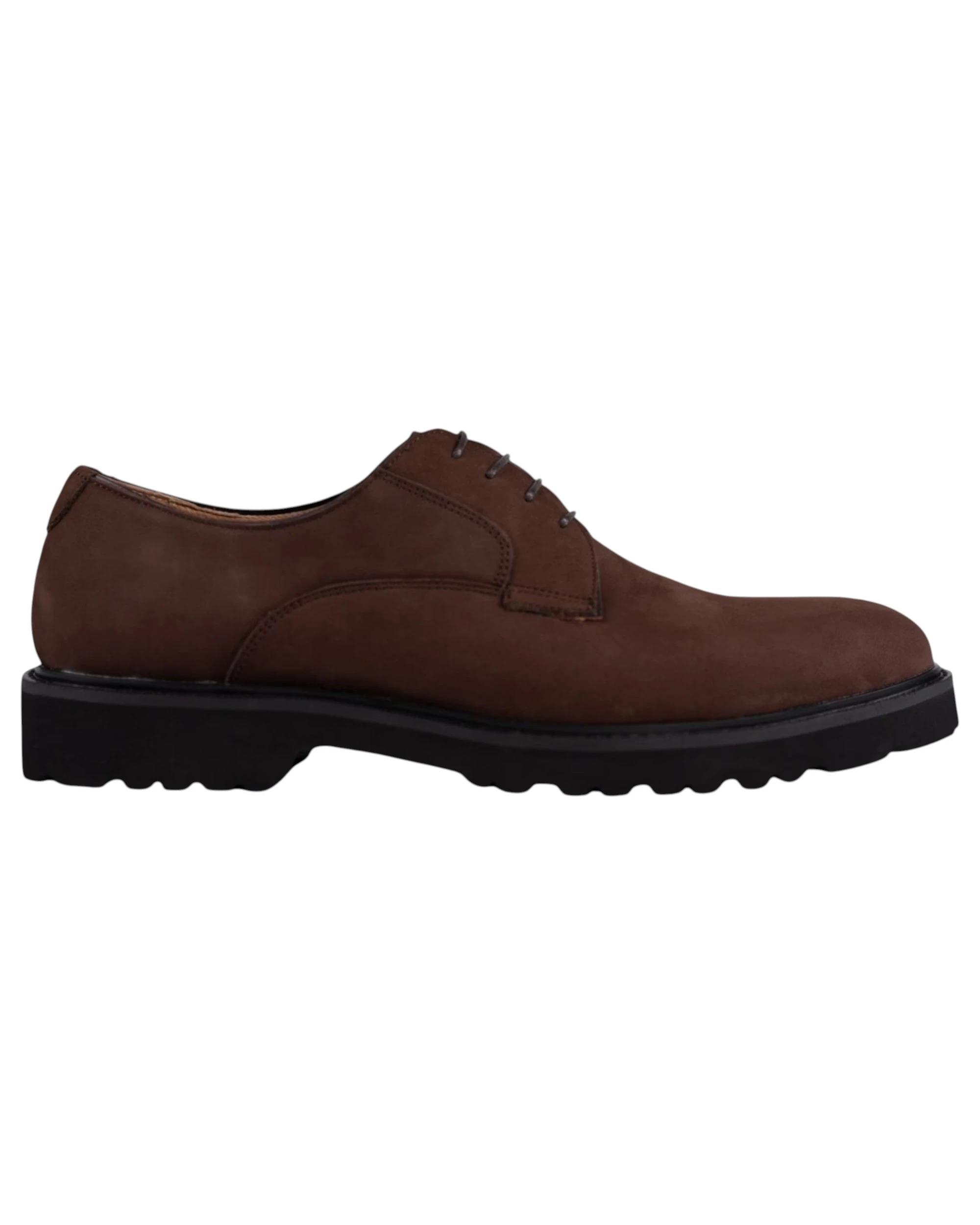 1 Batsanis Mens Bowry Lace Up Work Formal Shoes BROWN, 1 of 6