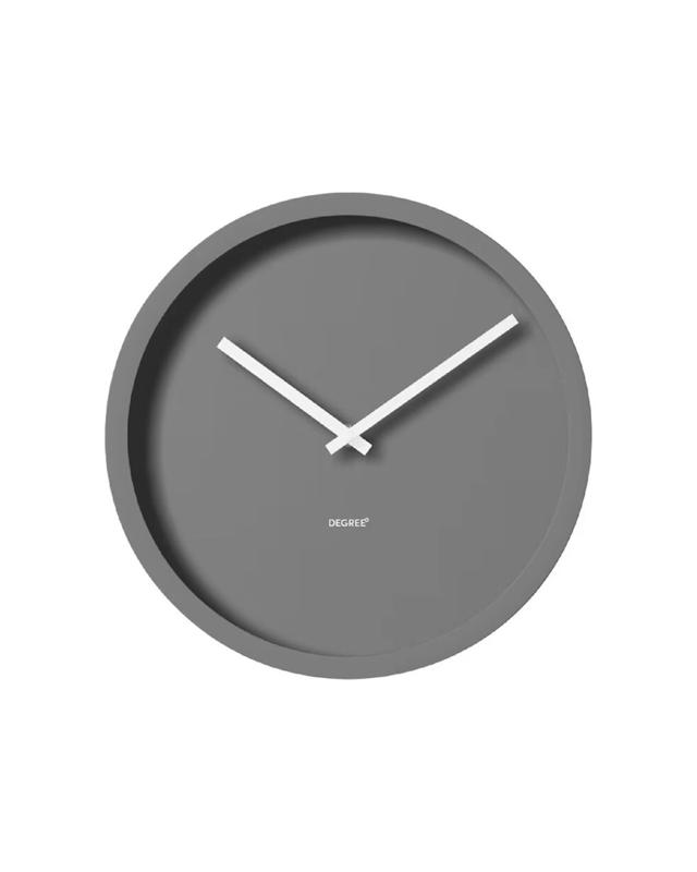 Degree Minimal Clock 30cm Battery Operated Steel Easy Read Wall Mountable - 