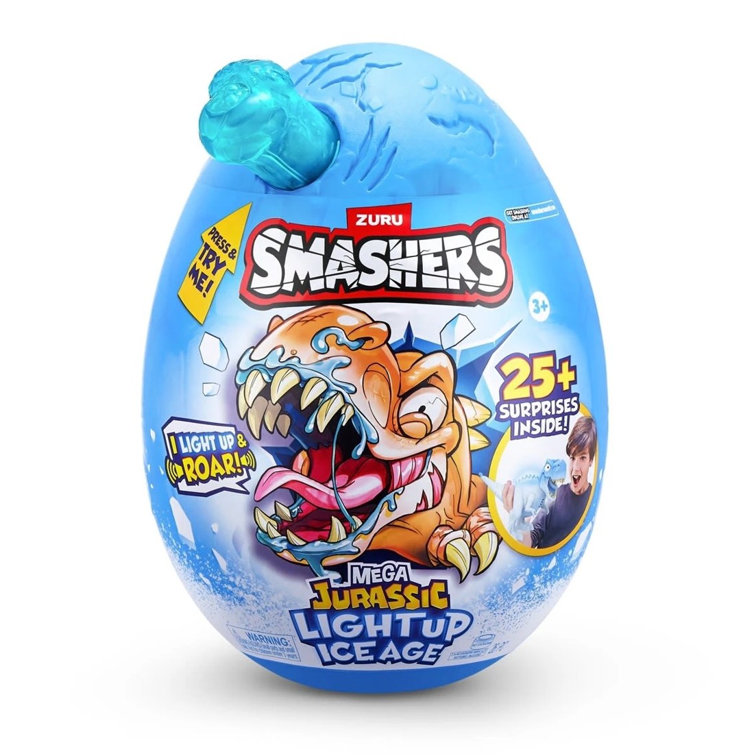 1 Zuru Smashers Mega Jurassic Light Up Ice Age Egg - Assorted, 1 of 8