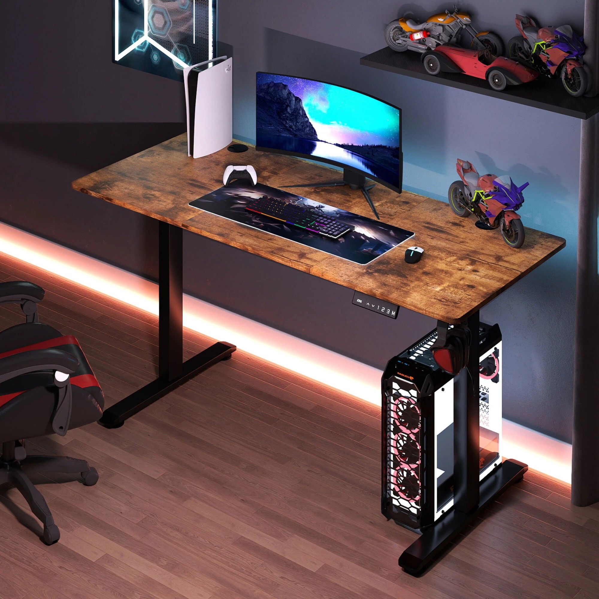 8 Levede Electric Standing Desk 140cm Oak, 8 of 9