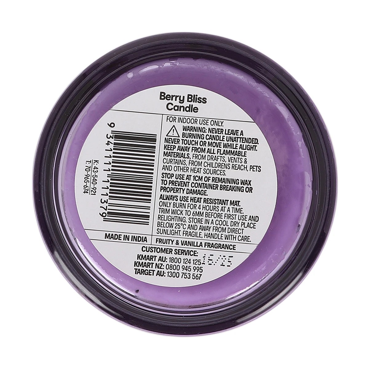 5 Berry Bliss Scented Candle, 5 of 5