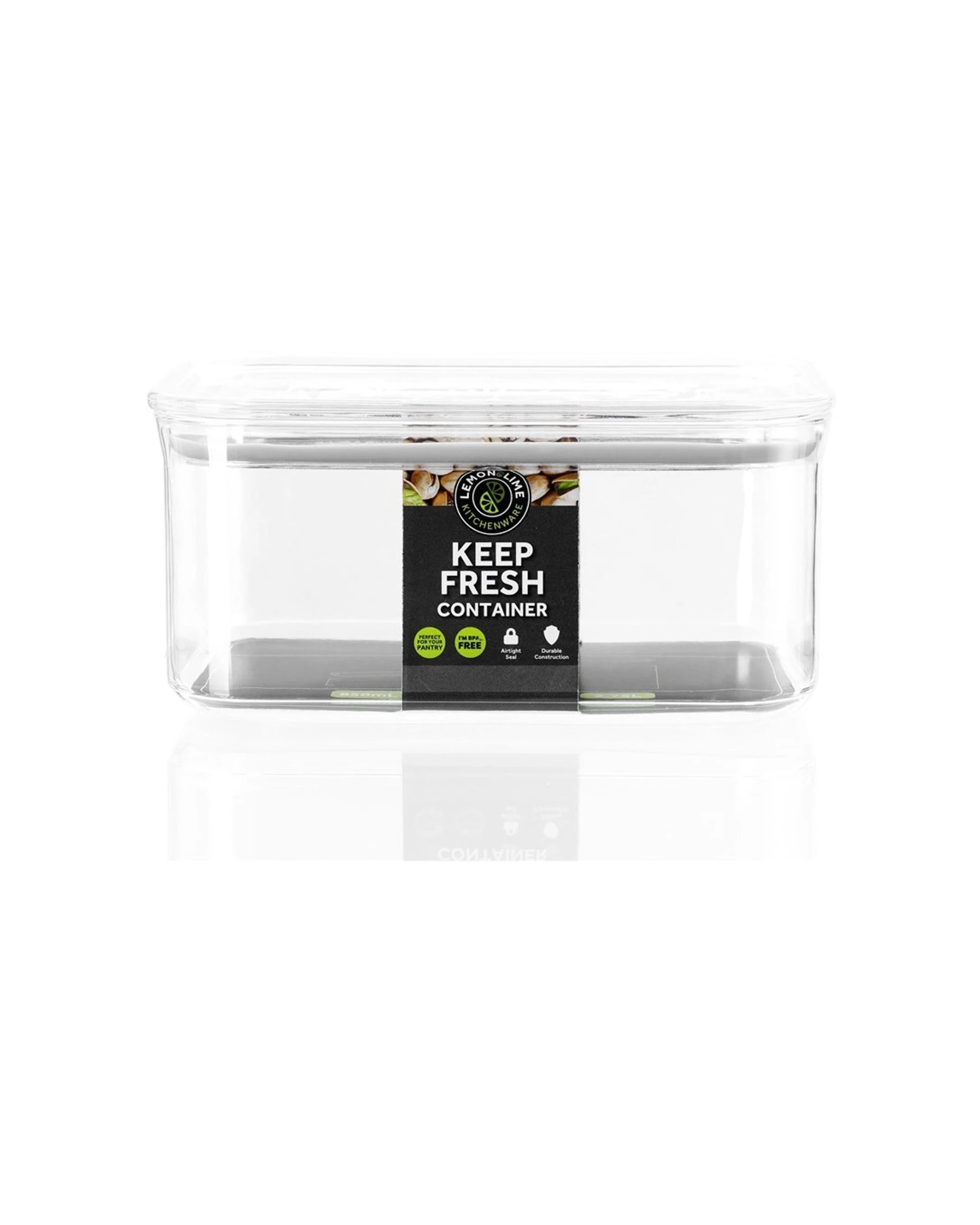 2 Lemon & Lime 4PK Keep Fresh Storer Rect 850Ml Food Storage Containers Set - Clear, 2 of 5