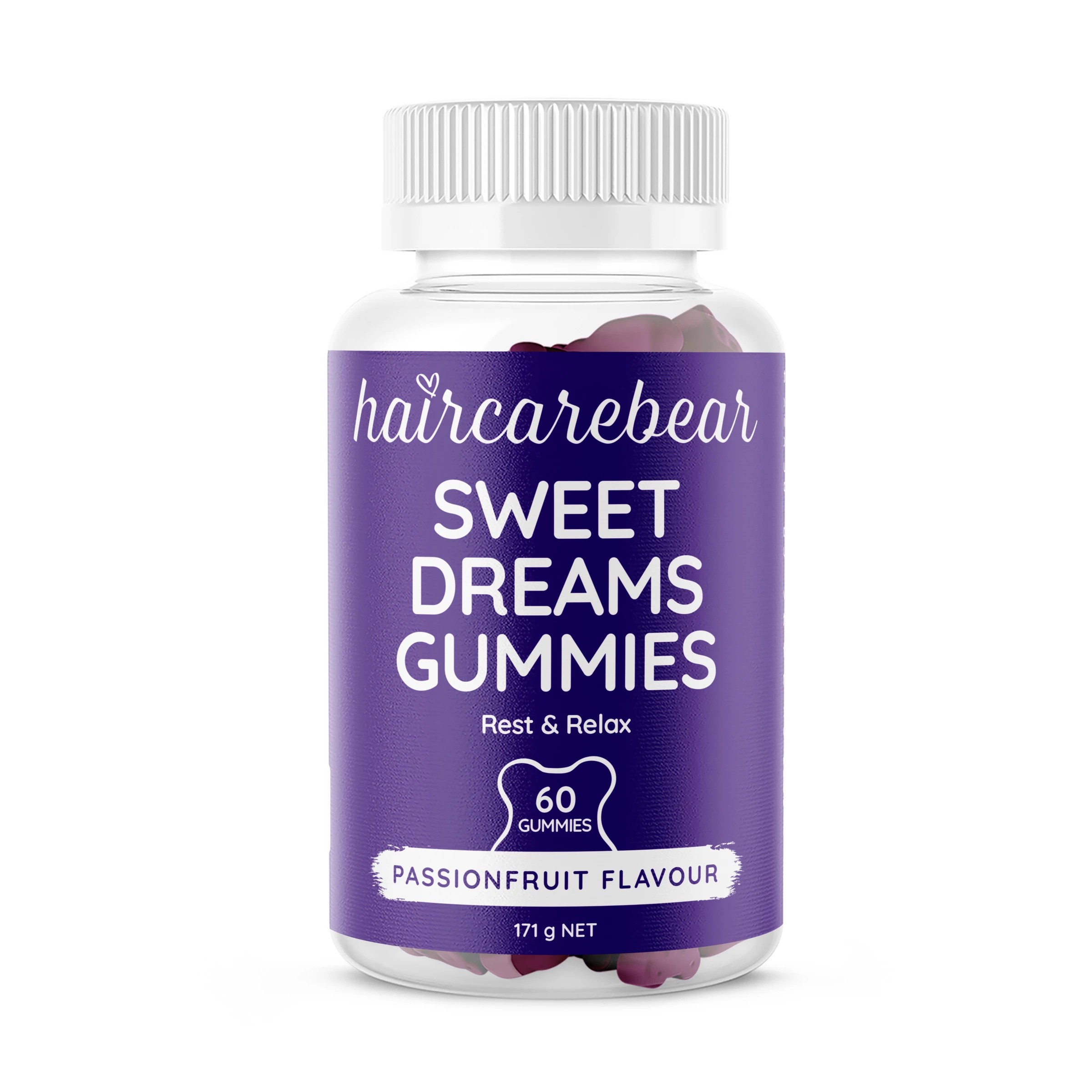 1 60 Pack Haircarebear Sweet Dreams Gummies 171g, 1 of 3