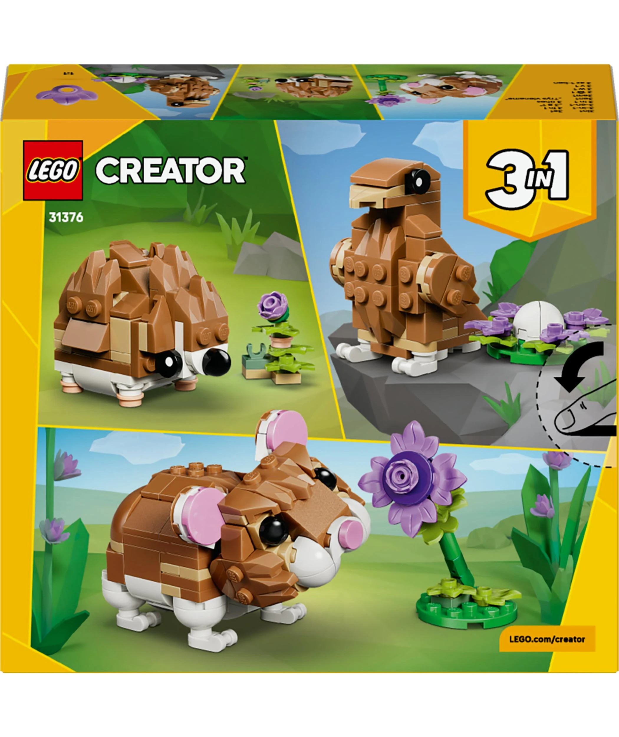 10 LEGO Creator 3 in 1 Cute Hamster with a Flower 31376, 10 of 10
