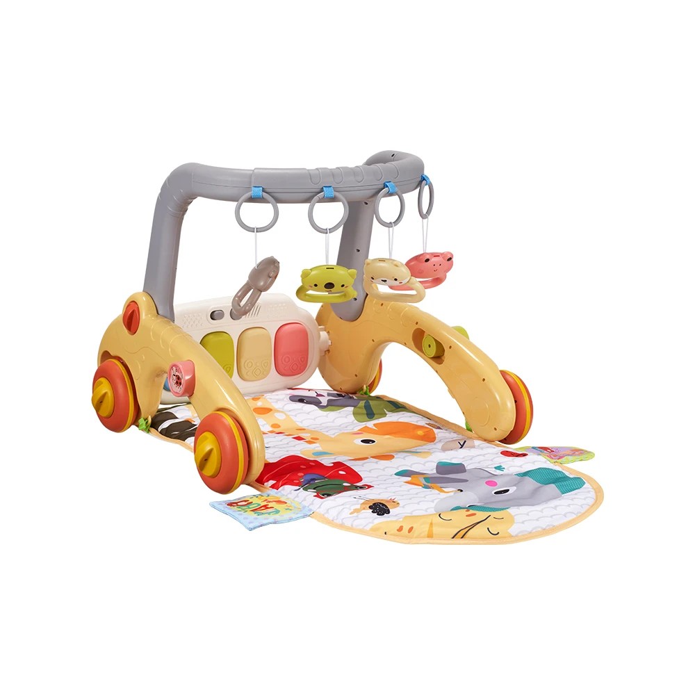 1 PlayPals 7-in-1 Baby Play Mat Gym Tummy Time Baby Activity w/ Music Piano - Yellow, 1 of 3