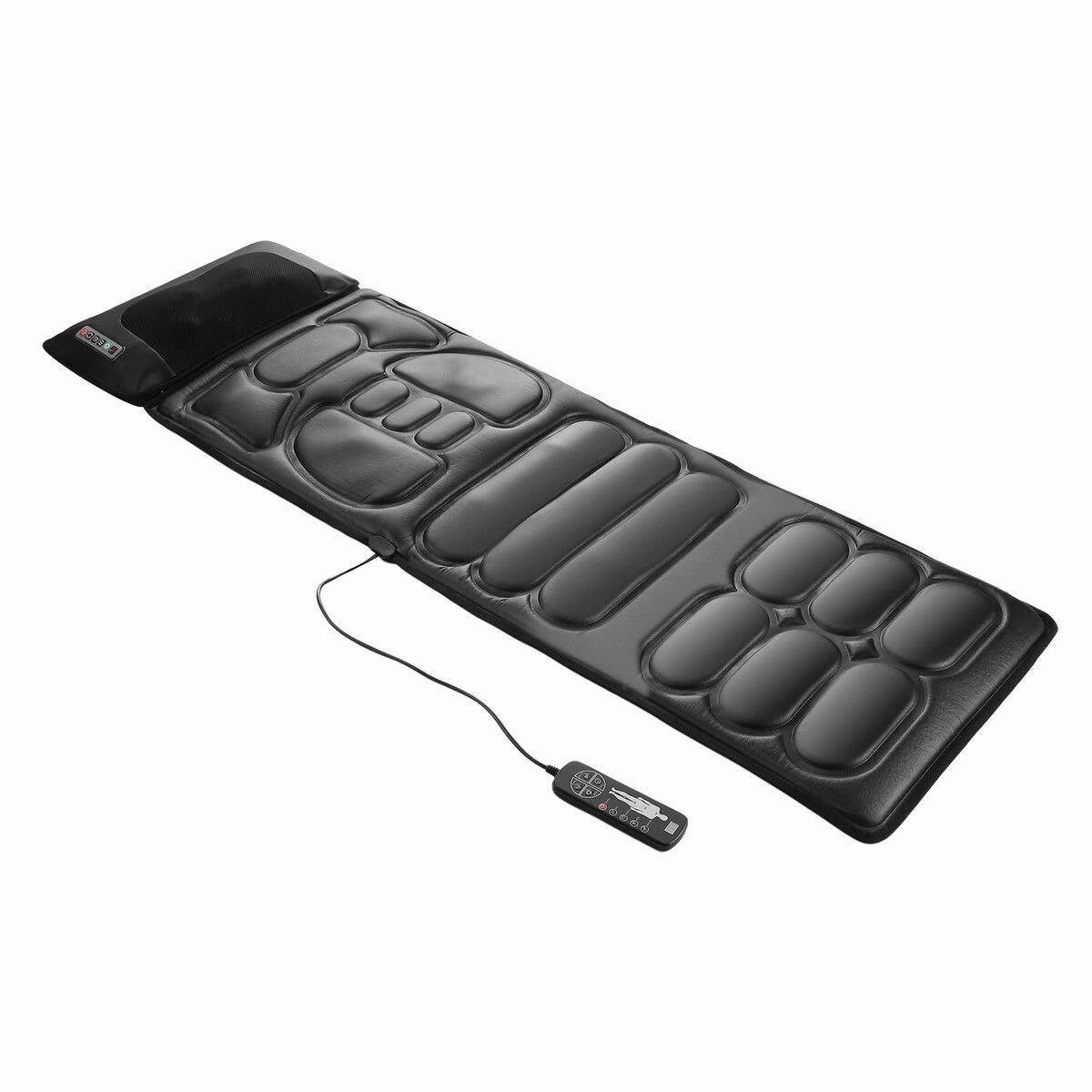 1 HOMASA Vibration Massage Mat Heated Shiatsu Neck Massager Full Body Electric Heating Pad Shoulder Back Leg Heater, 1 of 7