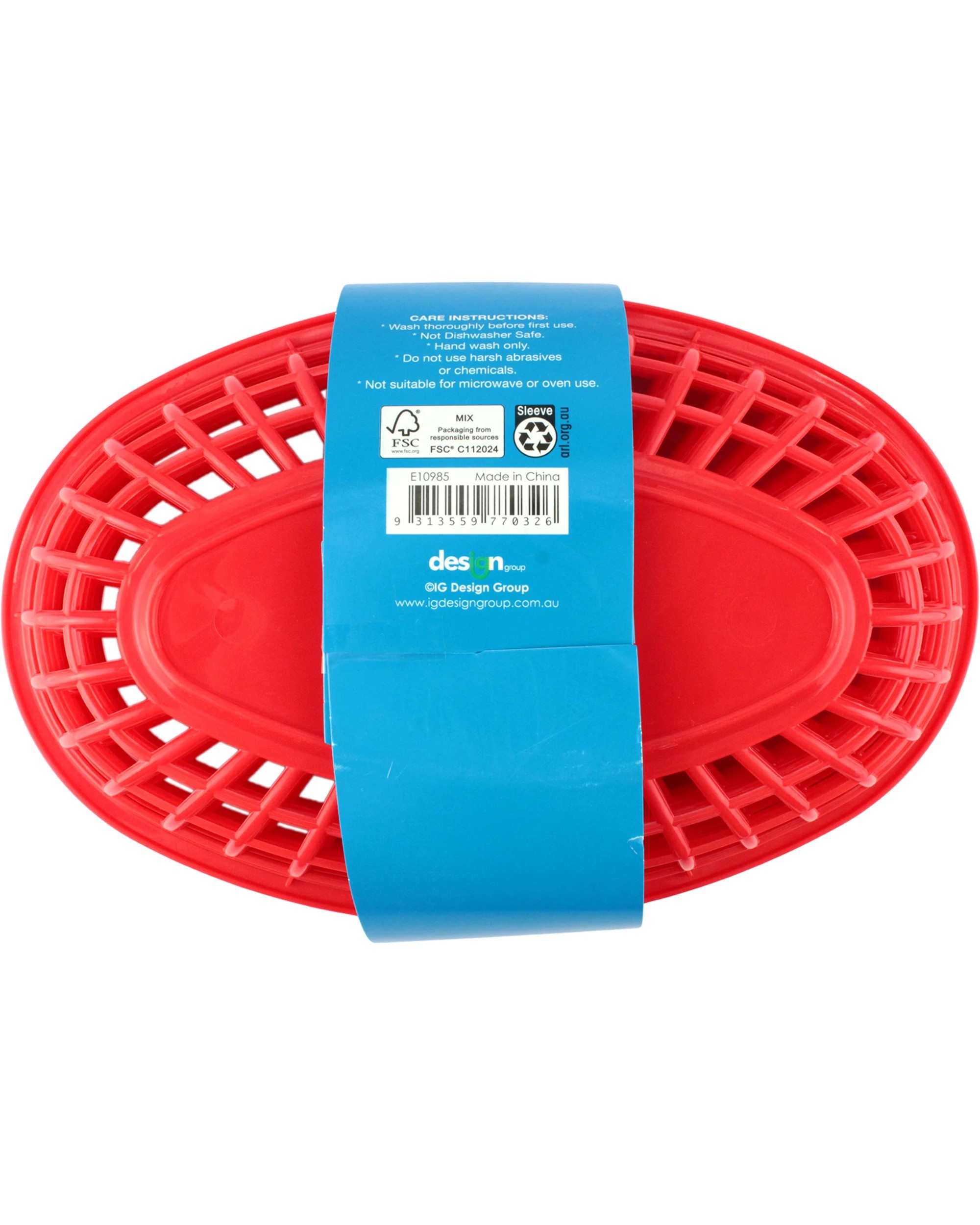 4 Artwrap Oval Serving Baskets Pack of 6 - Red, 4 of 4