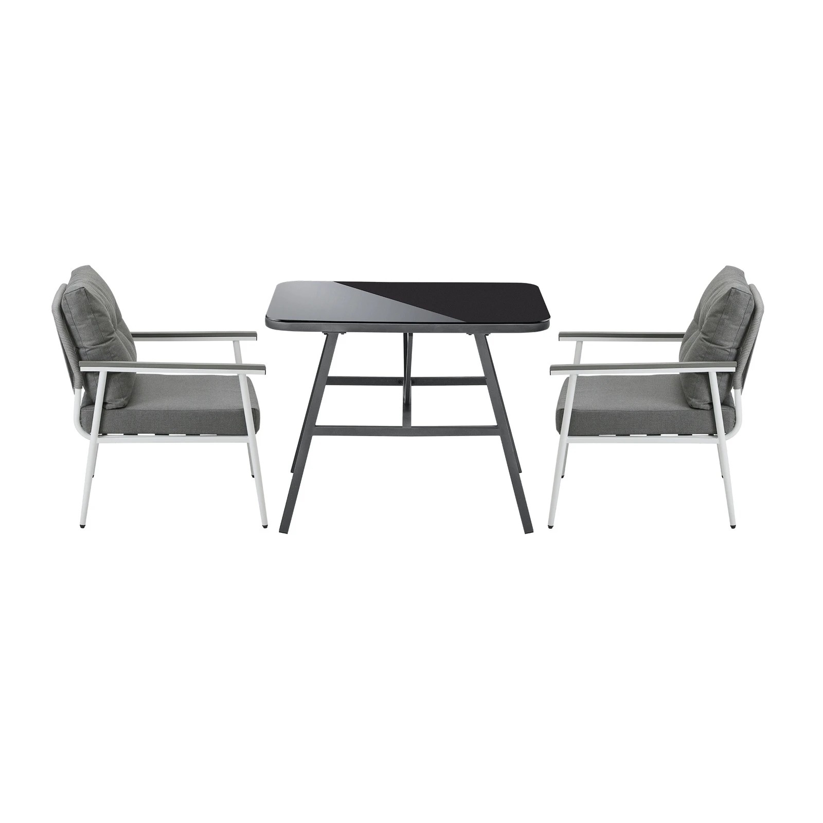 6 Livsip Outdoor Dining Set Patio Furniture Setting Garden Table and Chairs 3PCS - Multi, 6 of 9