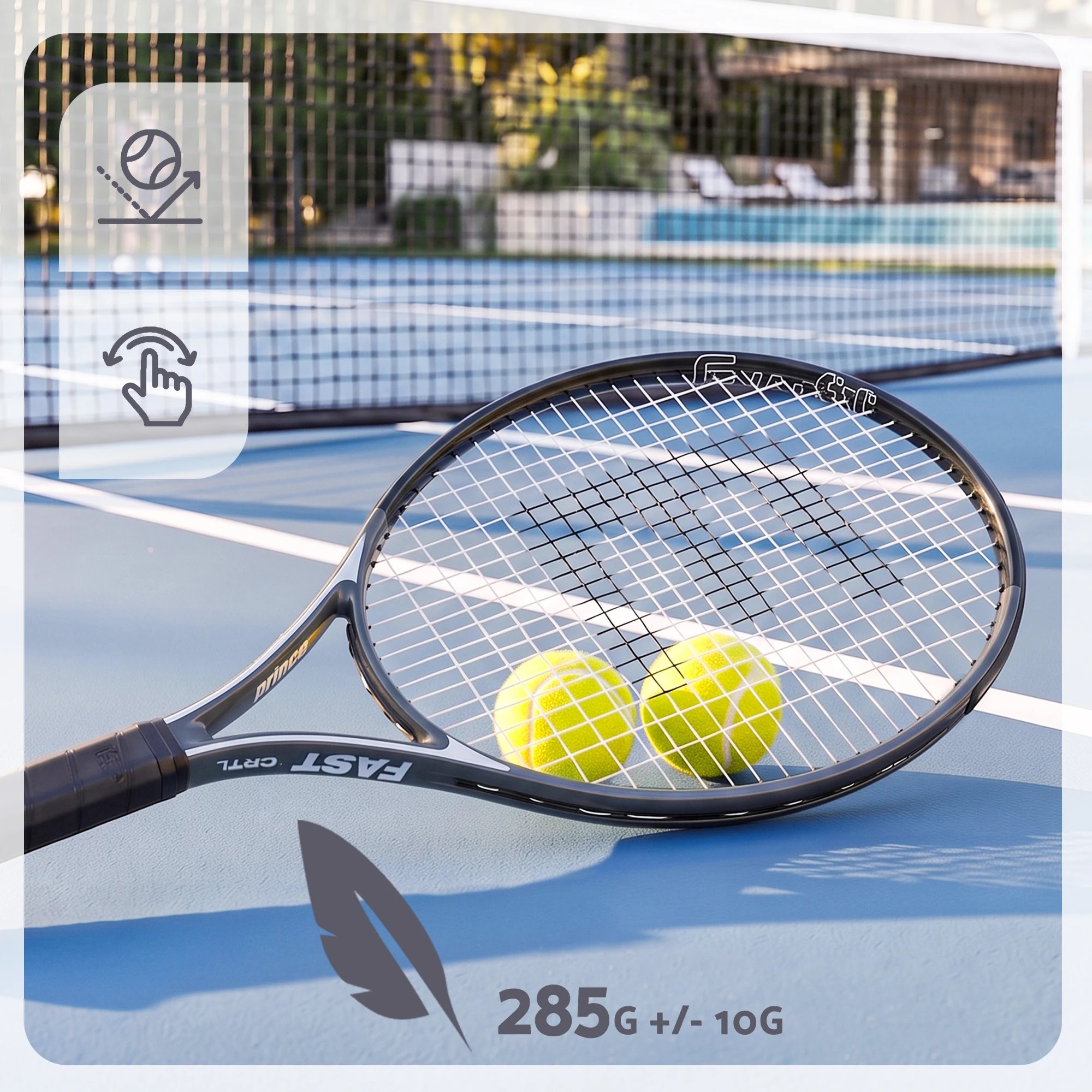 6 Everfit 27 Inch Tennis Racket Lightweight Adult Racquet with Larger Head and Cushioned Grip for Beginners - Black, 6 of 9