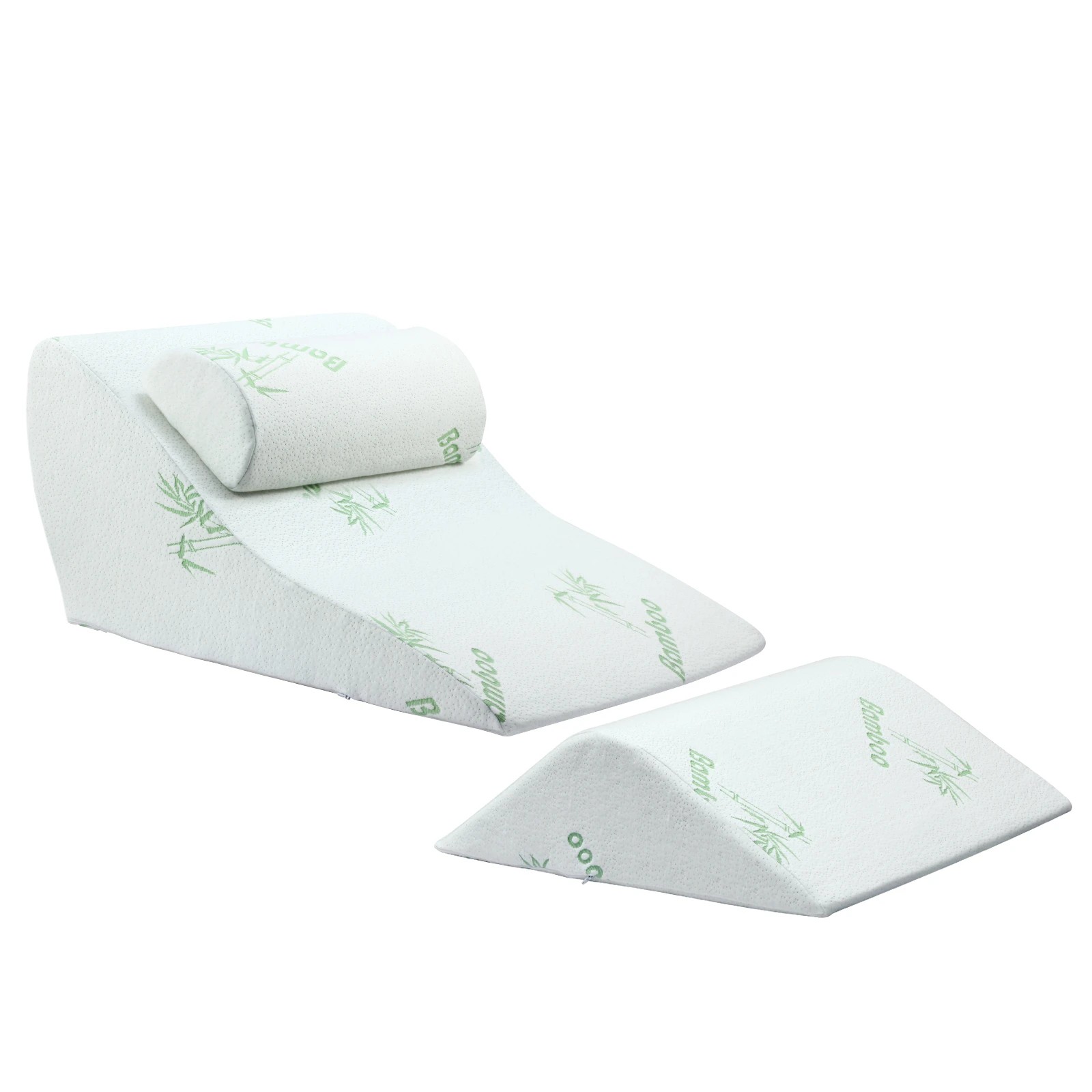 5 Luxdream 3 Pcs Foam Bed Wedge Pillow Headrest Leg Elevation Pillow Breathable Cover, 5 of 9