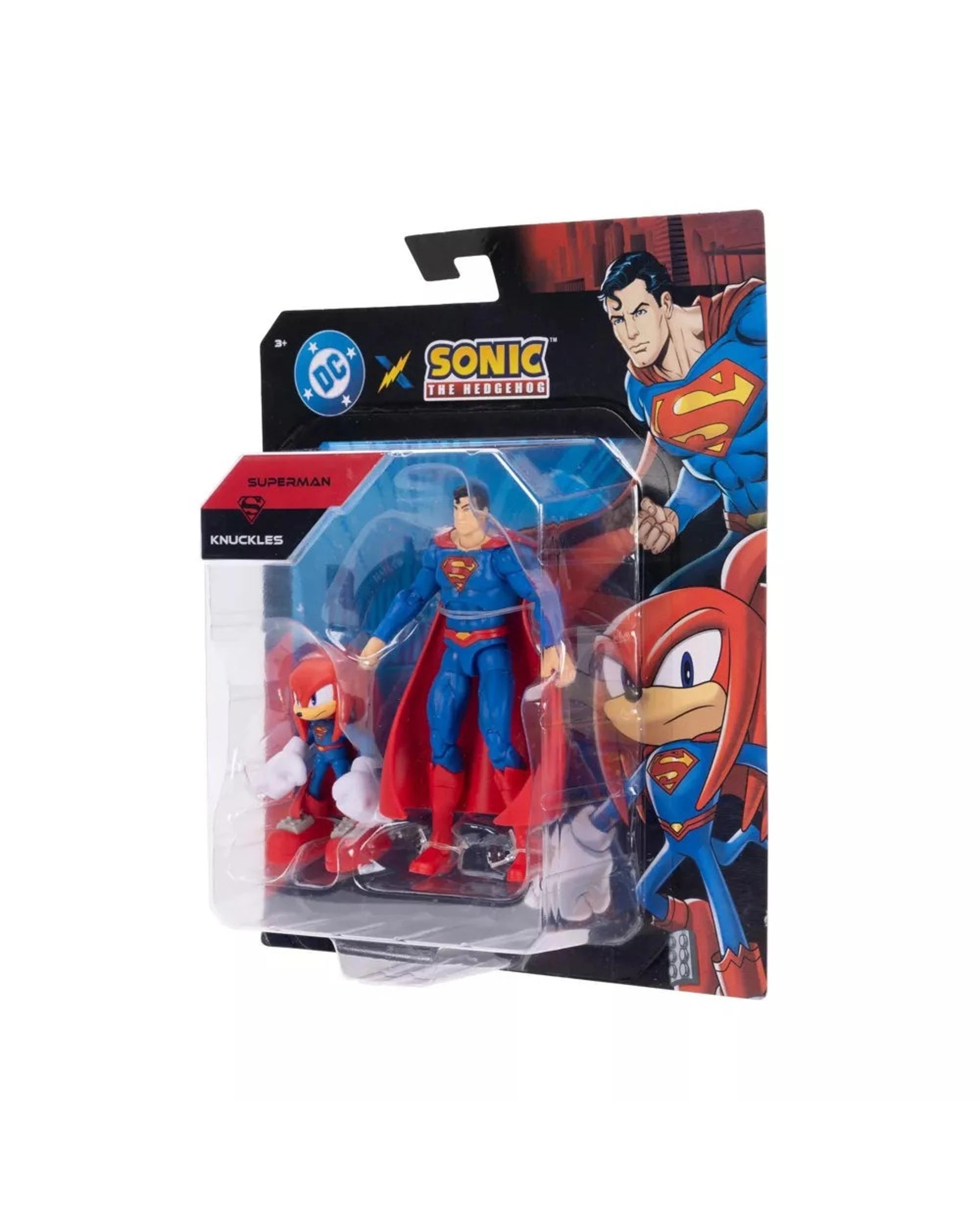 2 Sonic the Hedgehog X DC Superman and Knuckles as Superman 5 inch Action Figure 2 Pack, 2 of 8