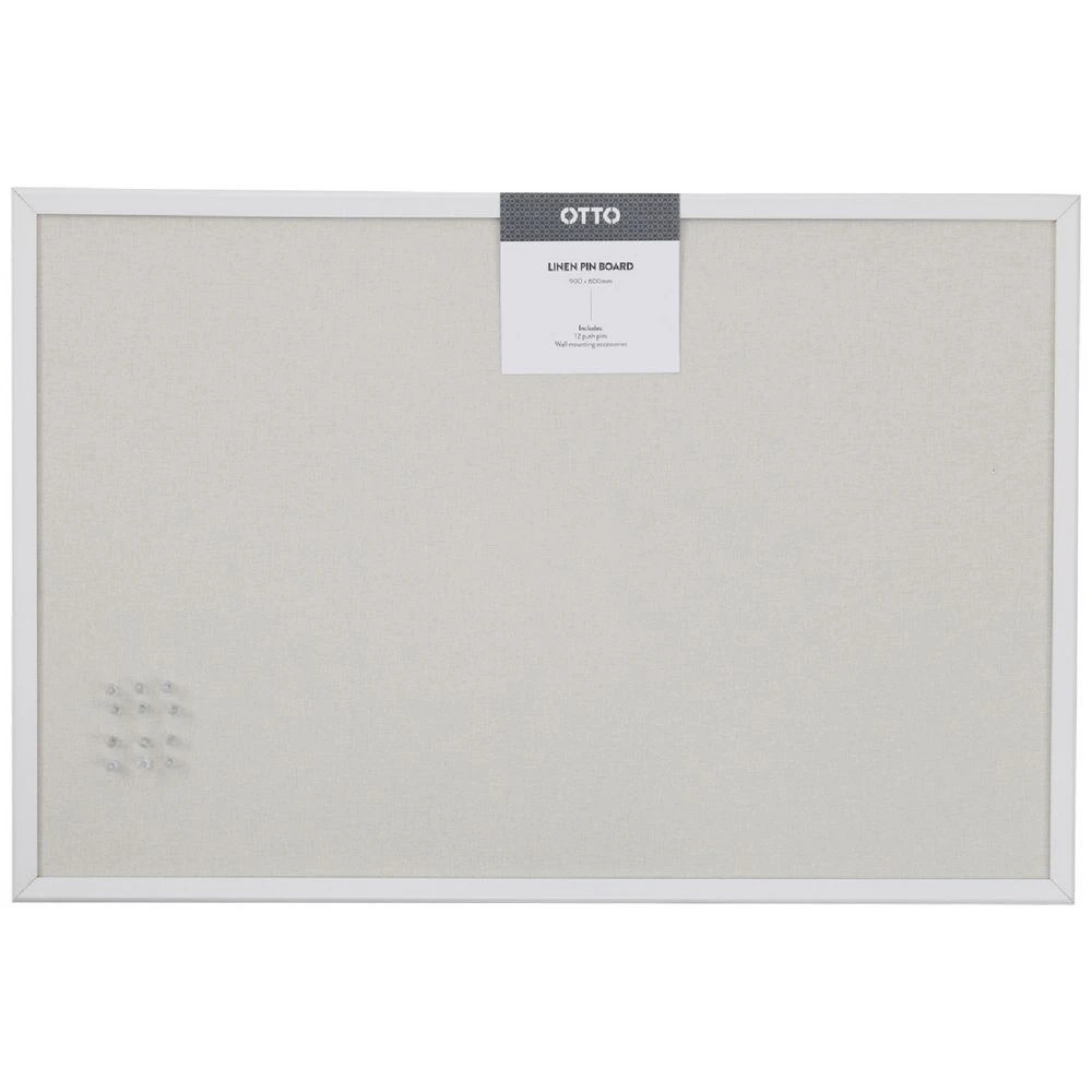 1 Otto Linen Board 600 x 900 mm White Frame, 1 of 8