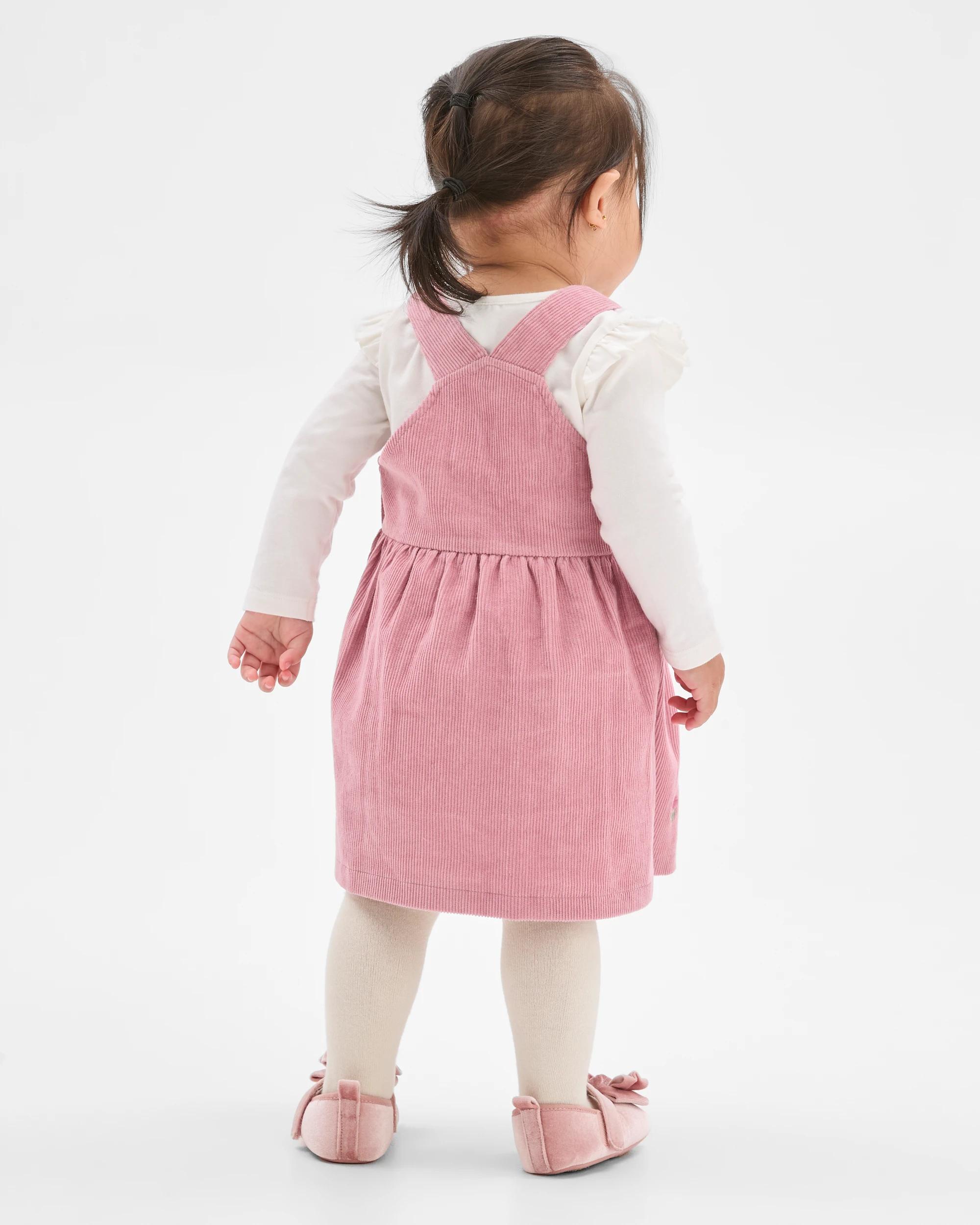 4 Target Baby Organic Cotton Embroidered Cord Pinafore Set ROSIE FLORAL, 4 of 6