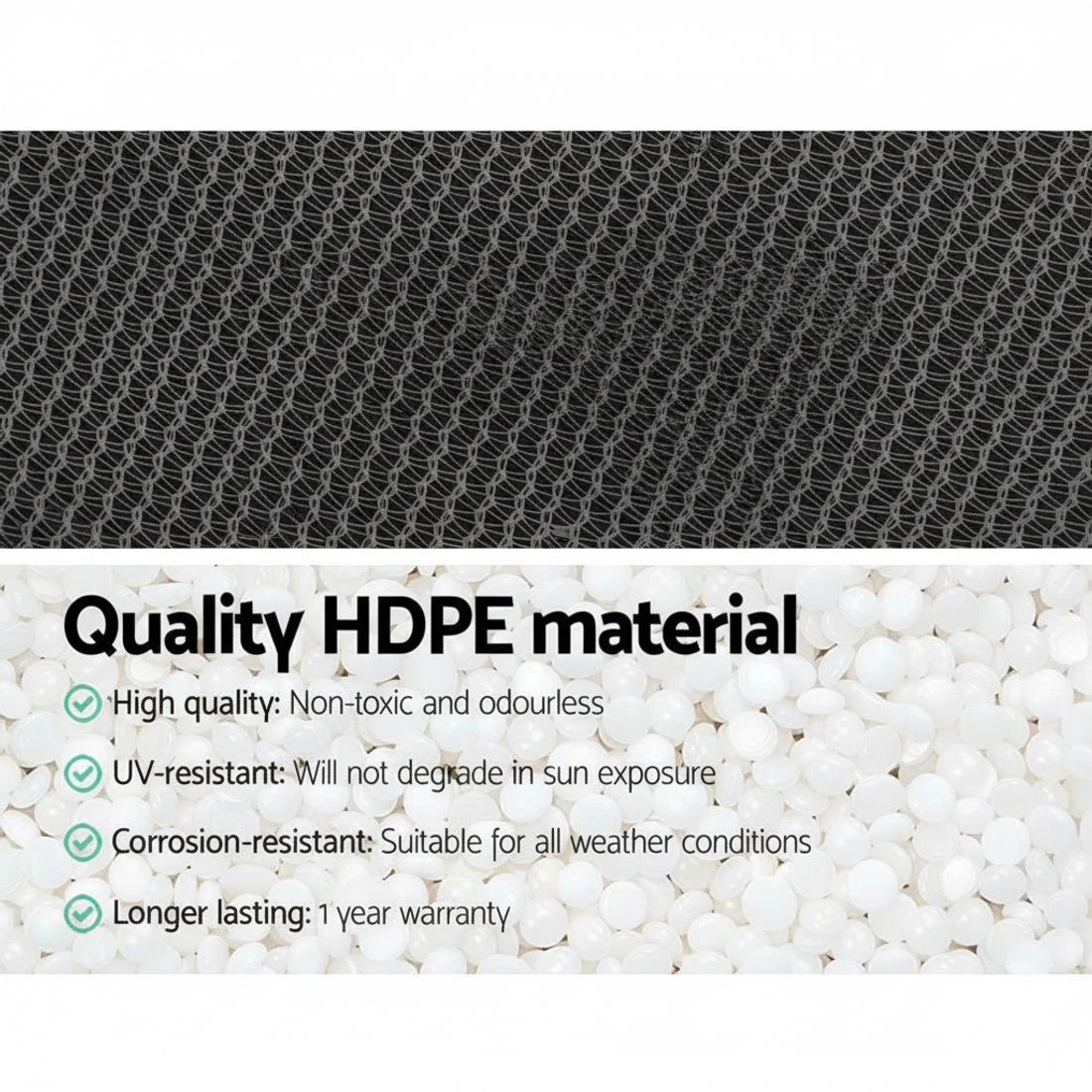 3 Instahut 50% Shade Cloth 1.83x10m Shadecloth Wide Heavy Duty - White, 3 of 5