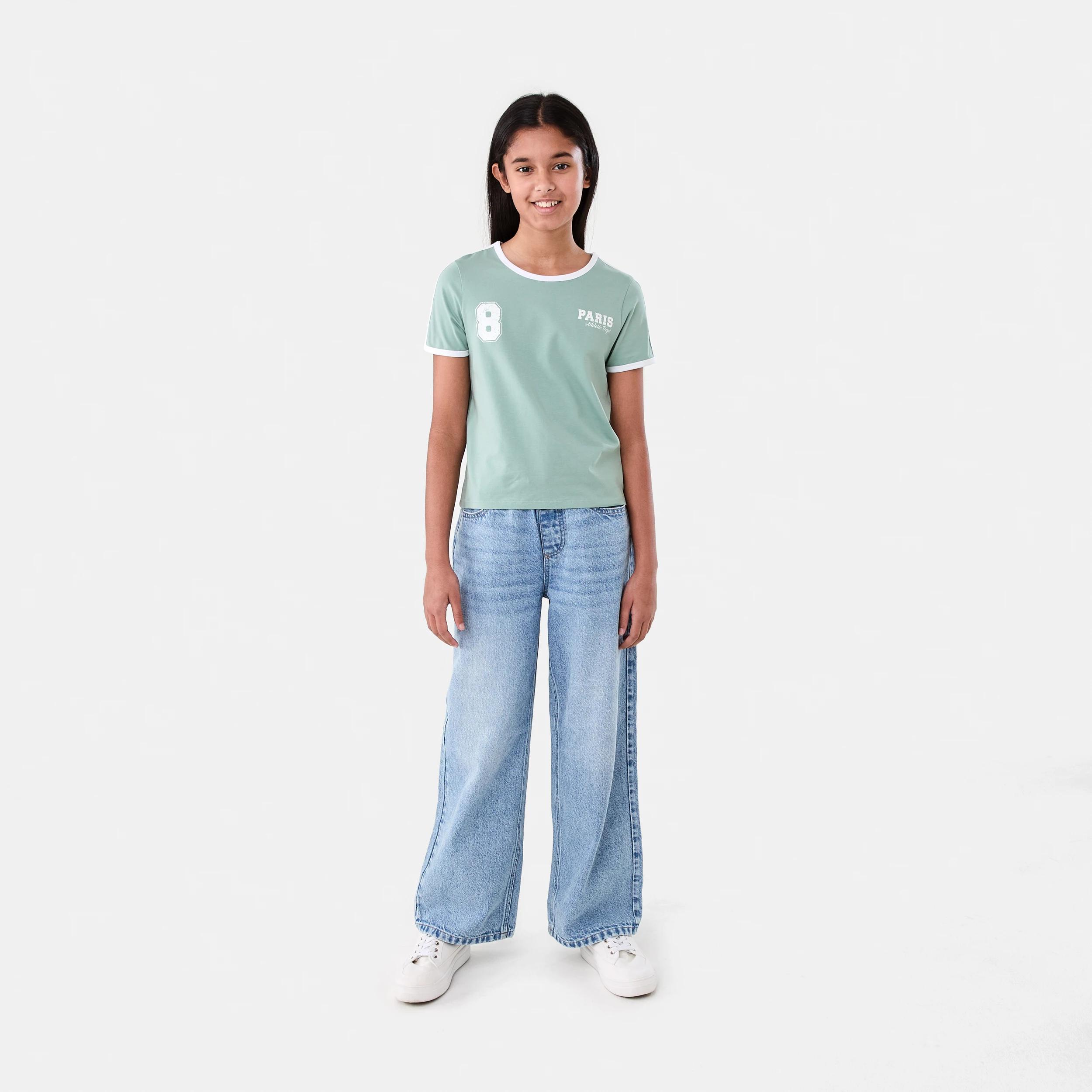 6 Short Sleeve Ringer T-shirt PARIS ATHLETIC DEPT GREEN, 6 of 7