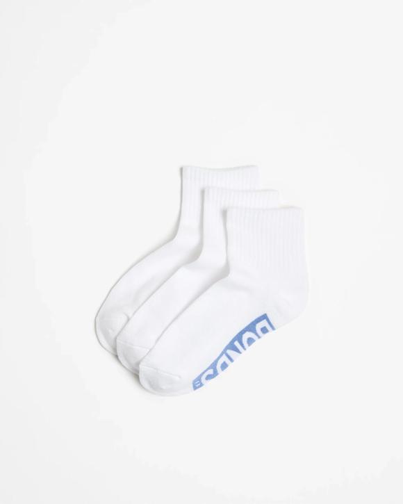 Cotton Blend Logo Cushioned Quarter Crew Socks 3 Pack - Bonds