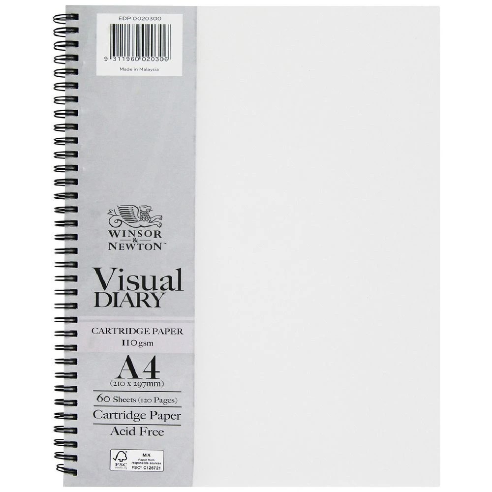 1 Winsor & Newton A4 Visual Art Diary 110gsm 60 Sheets Clear, 1 of 1