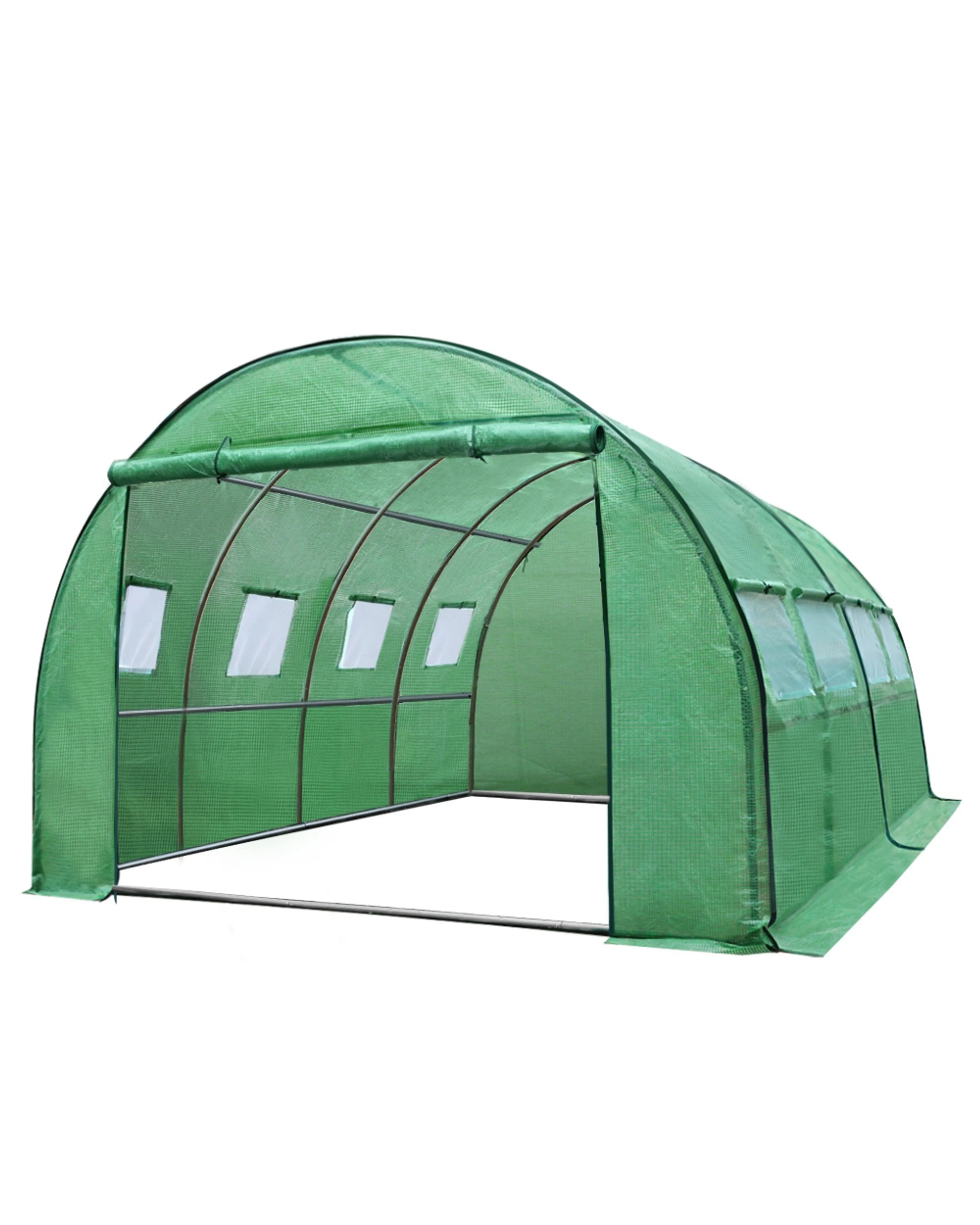 1 Green Fingers Greenhouse Walk in Green House Tunnel Plant Garden Shed Dome - Green, 1 of 6