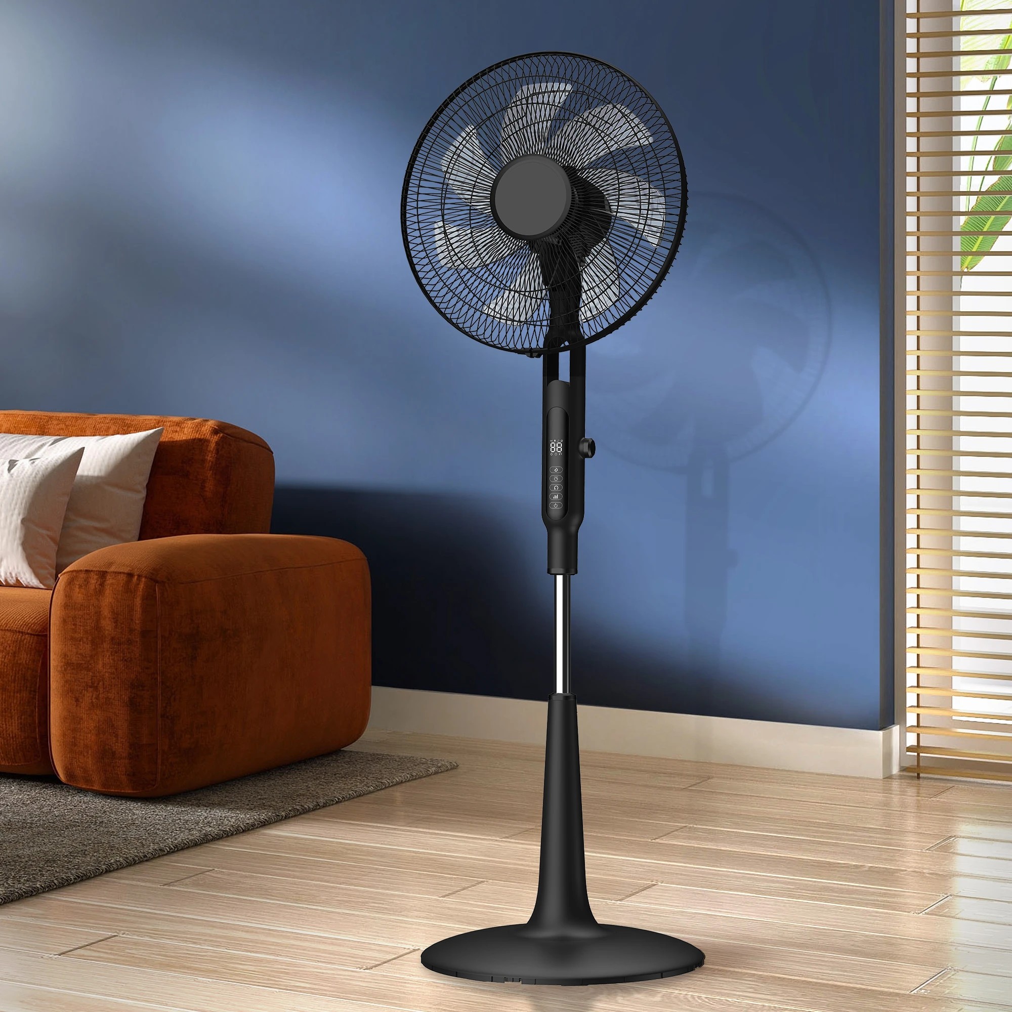 8 Spector Pedestal Fan Oscillating 28 Speeds Standing Cooler with Remote Control, 8 of 9
