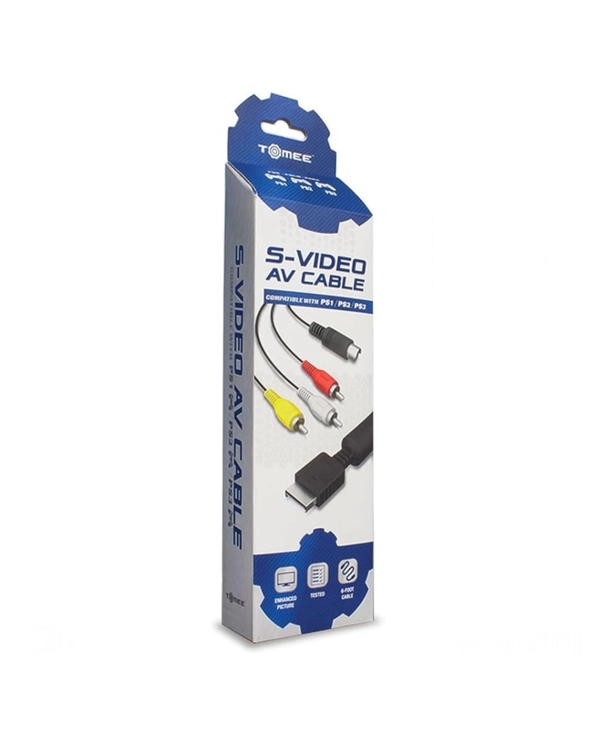 1 Tomee Playstation S-video Av Cable For PS3/PS2/PS1, 1 of 3