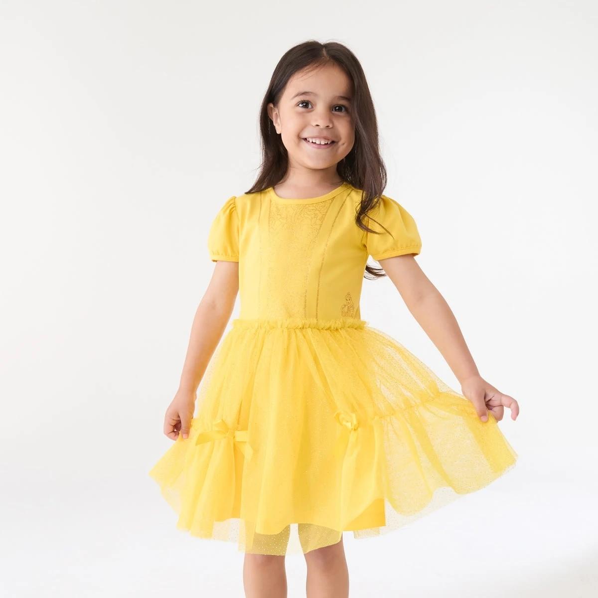 1 Disney Princess Belle License Short Sleeve Tutu Dress BELLE TUTU, 1 of 7