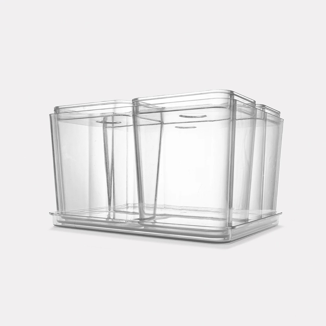 3 Set of 4 Clear Organisers with Lids, 3 of 10