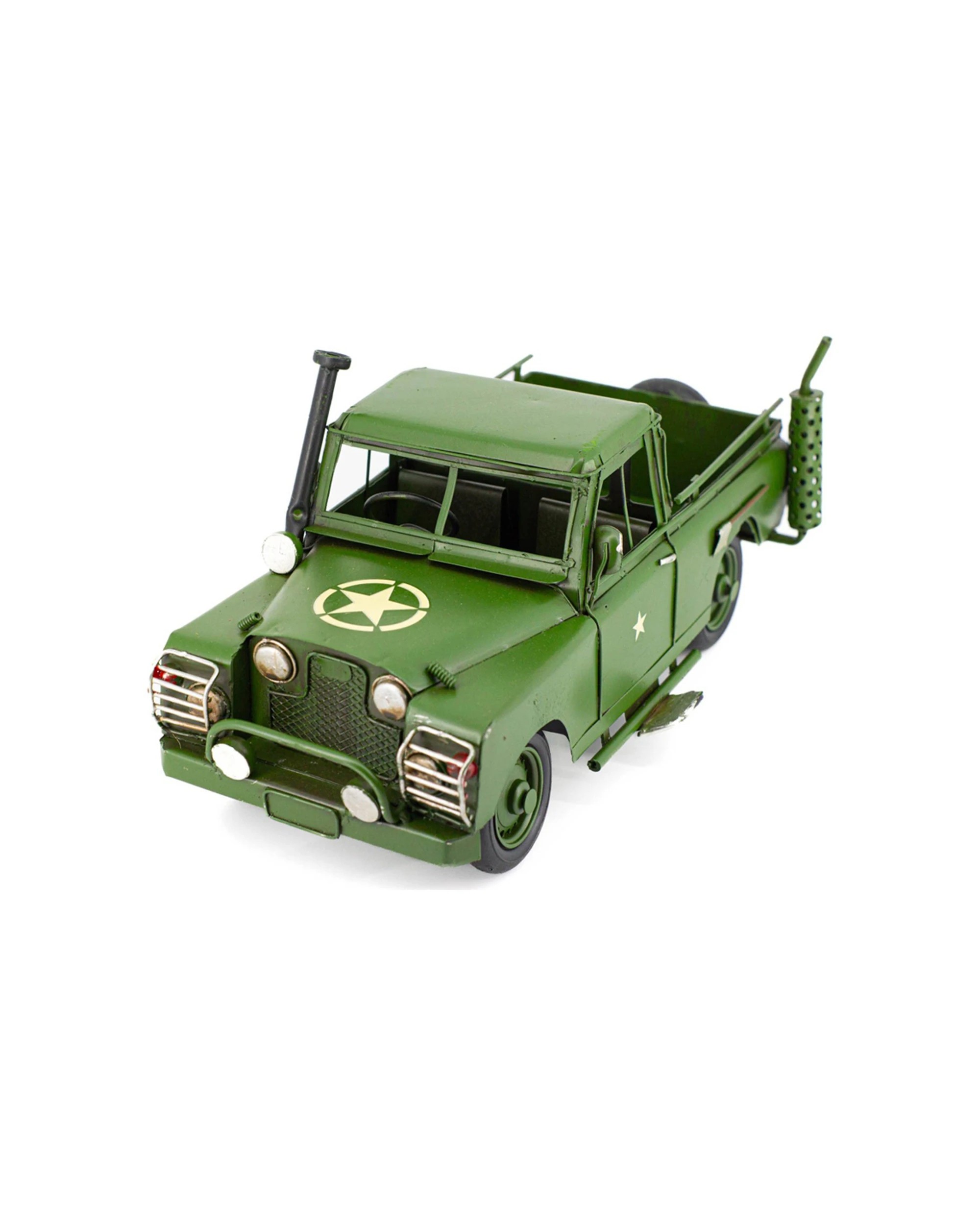 1 BOYLE Army Rover Metal Display Ornament Home Decor 30cm Handmade - Green, 1 of 6