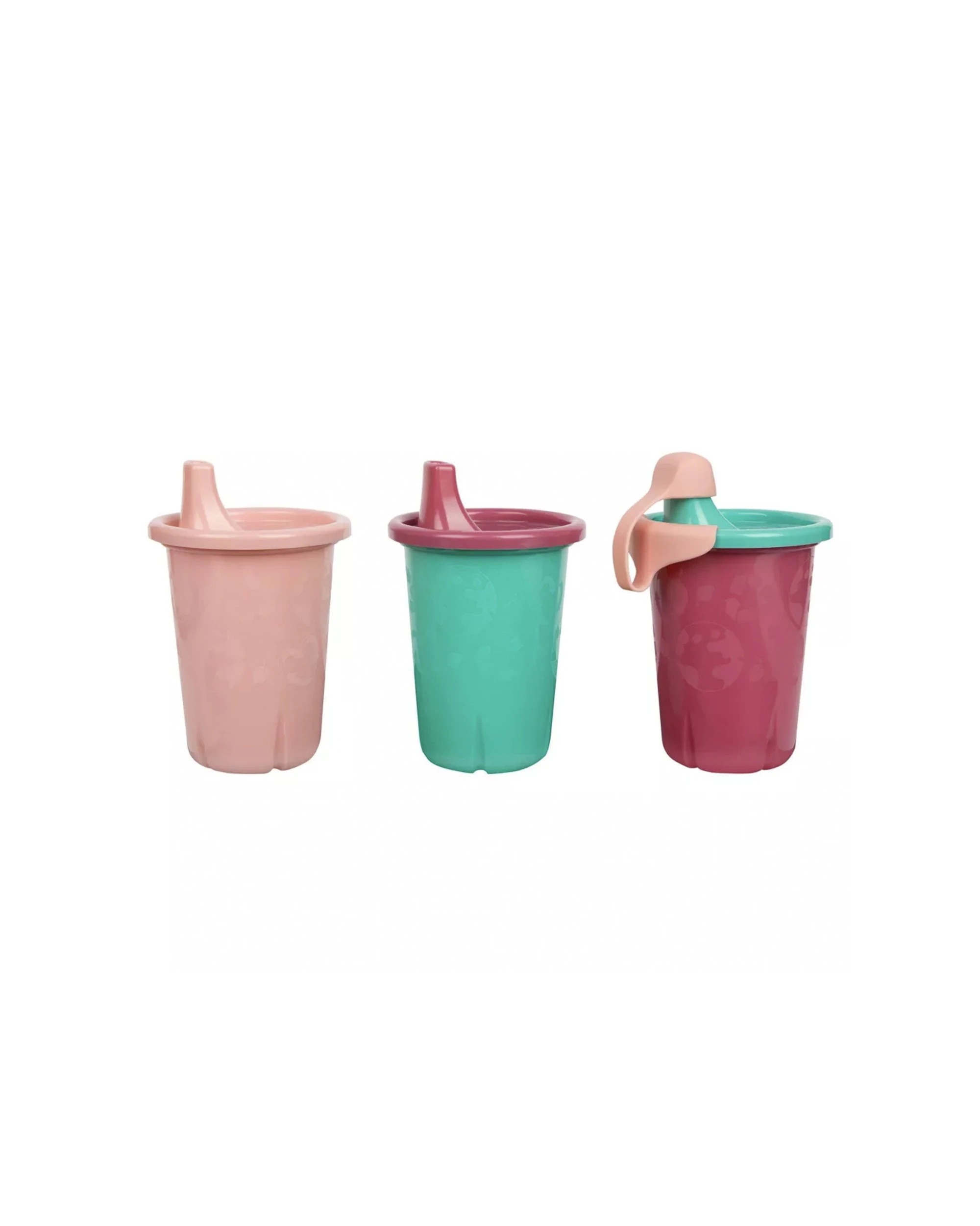 3 Green Grown 2x 3pc Spill Proof Drinking Sippy Cups Nursery Kids 296ml - Multi, 3 of 7