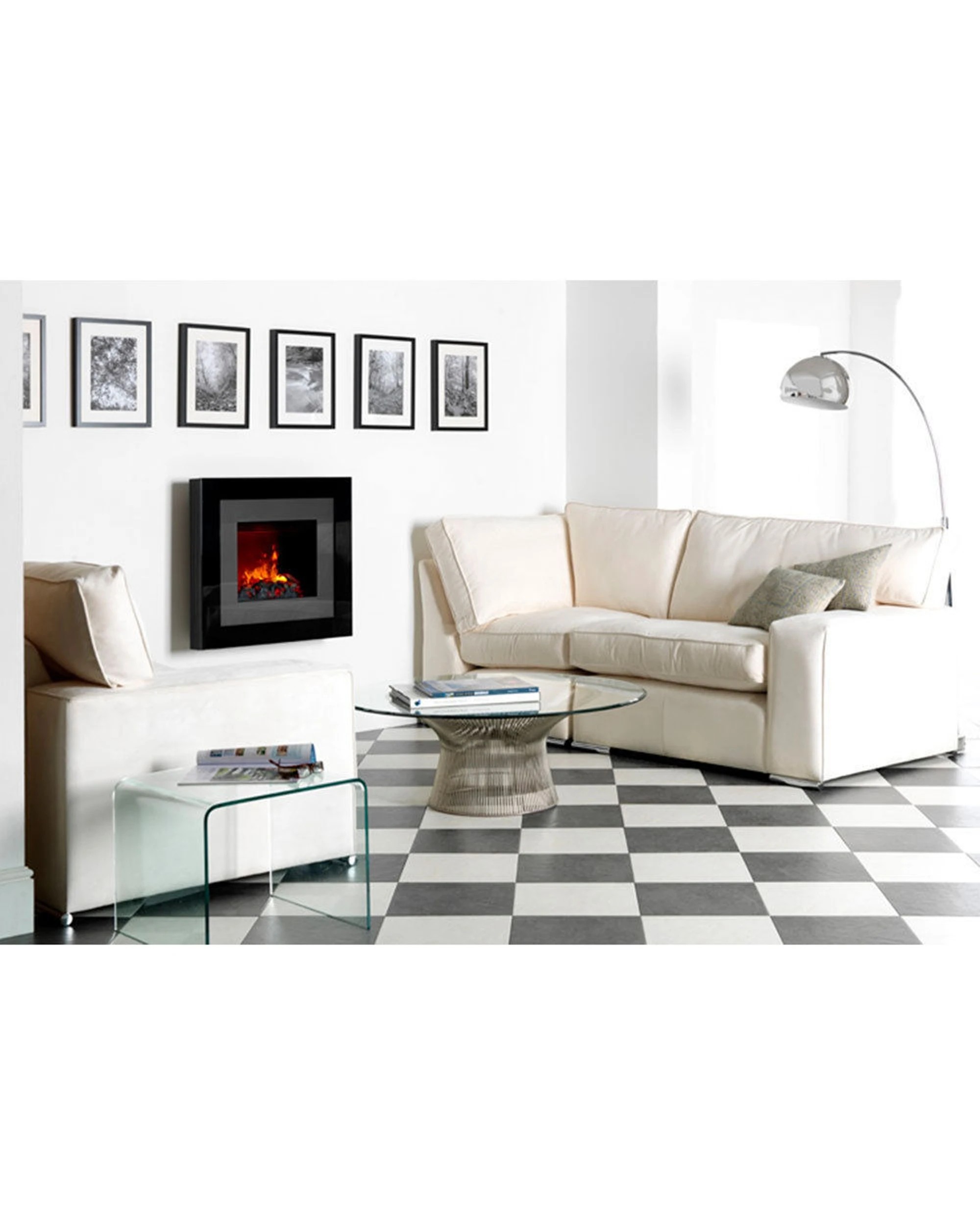 2 Dimplex Redway 2000W Wall Electric Fireplace Heater With Optimyst Fire Effect - Black, 2 of 2