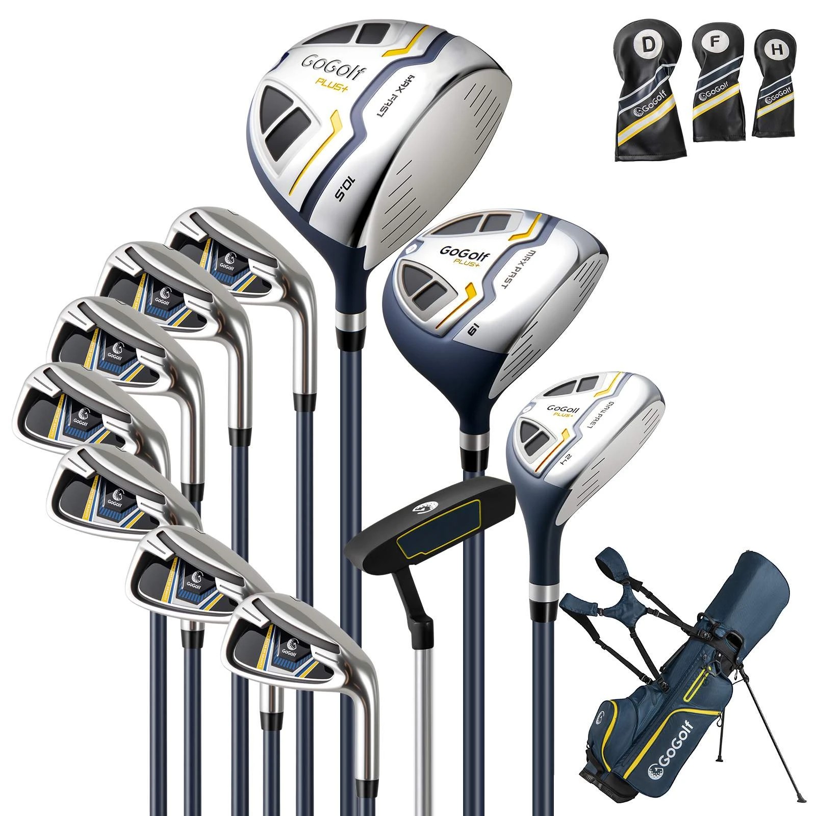 1 Costway Complete Golf Club Set for Men w/Stand Bag Putter & Headcovers Right Hand, 1 of 1